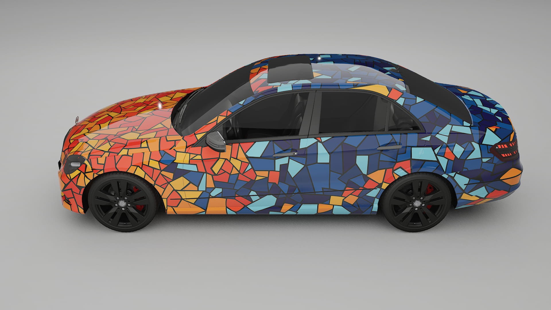 Mercedes E-class Sedan W212 Prefacelift pre-LCI BARCELONA – Design-Wrap PPF-Kit aus bedruckbarer Polyurethanfolie