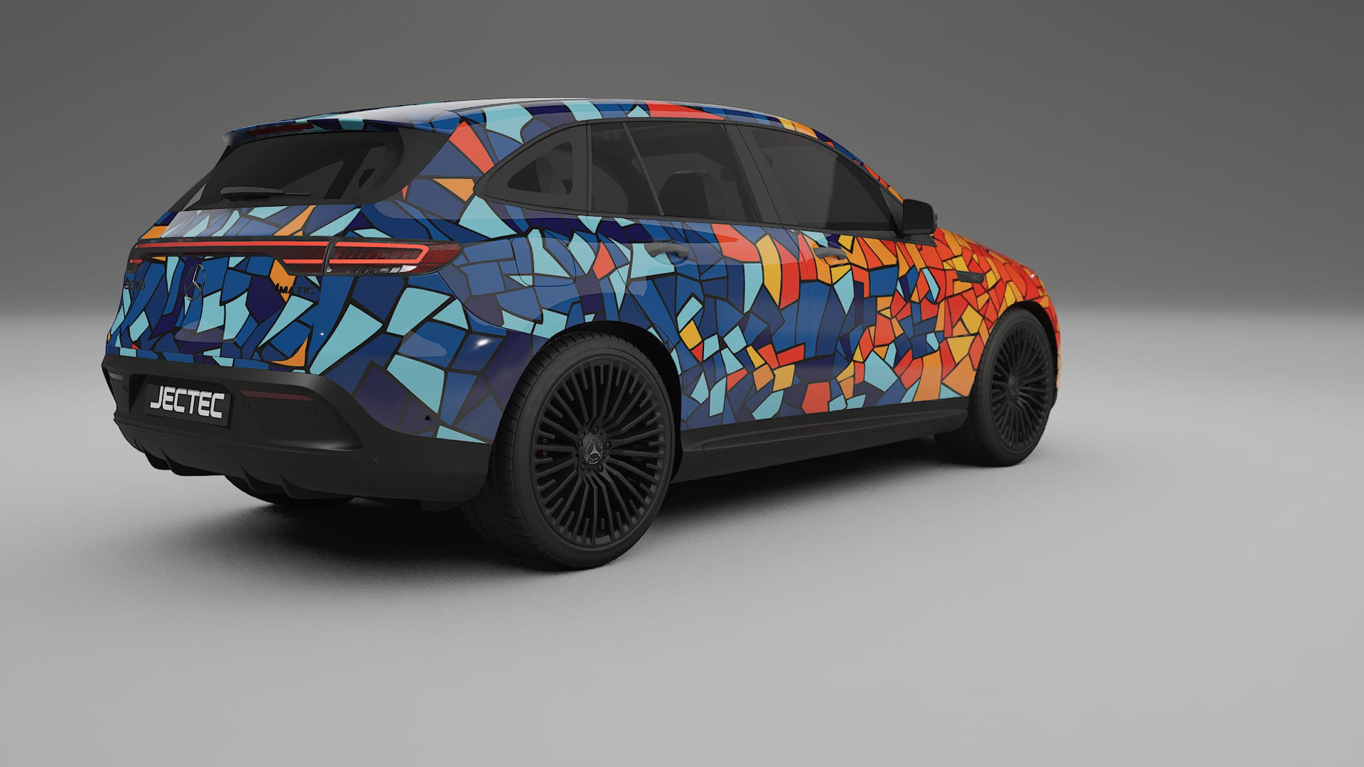 Mercedes EQC AMG BARCELONA – Design-Wrap PPF-Kit aus bedruckbarer Polyurethanfolie
