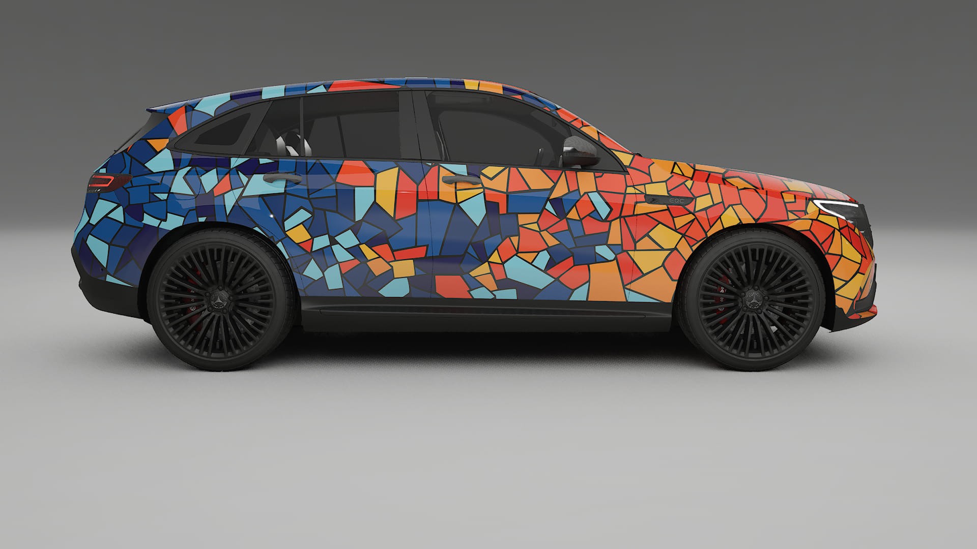 Mercedes EQC AMG BARCELONA – Design-Wrap PPF-Kit aus bedruckbarer Polyurethanfolie