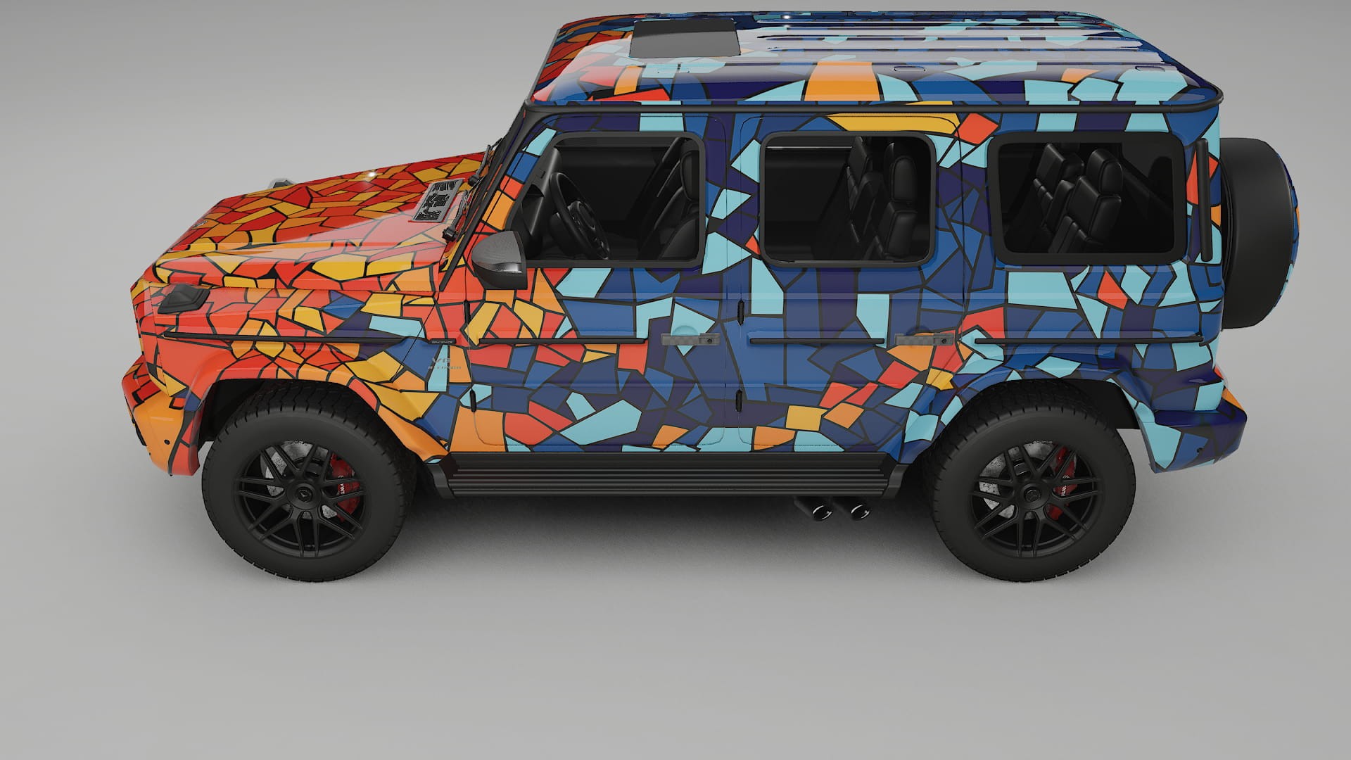 Mercedes G63 AMG W463A BARCELONA – Design-Wrap PPF-Kit aus bedruckbarer Polyurethanfolie