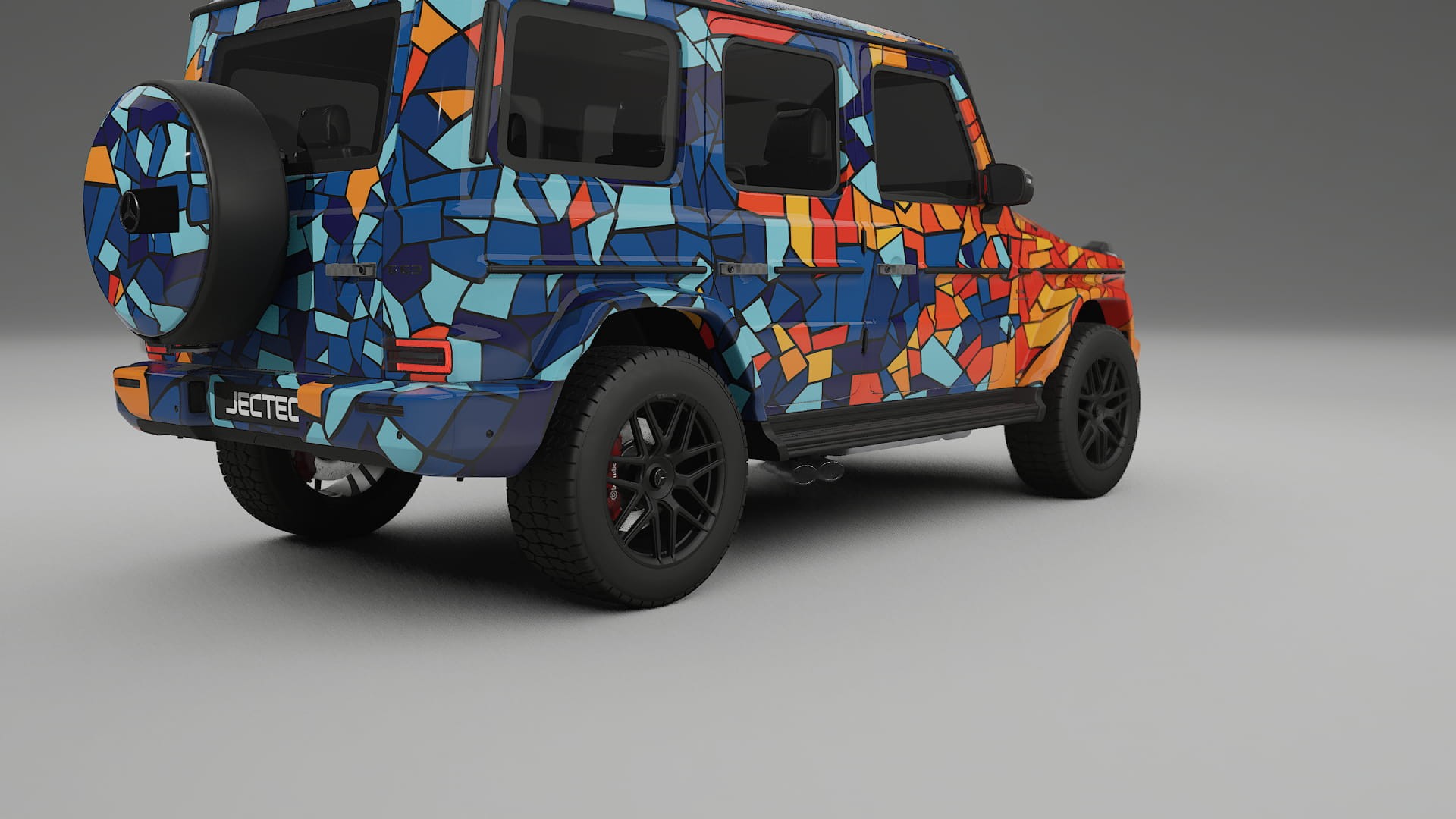 Mercedes G63 AMG W463A BARCELONA – Design-Wrap PPF-Kit aus bedruckbarer Polyurethanfolie