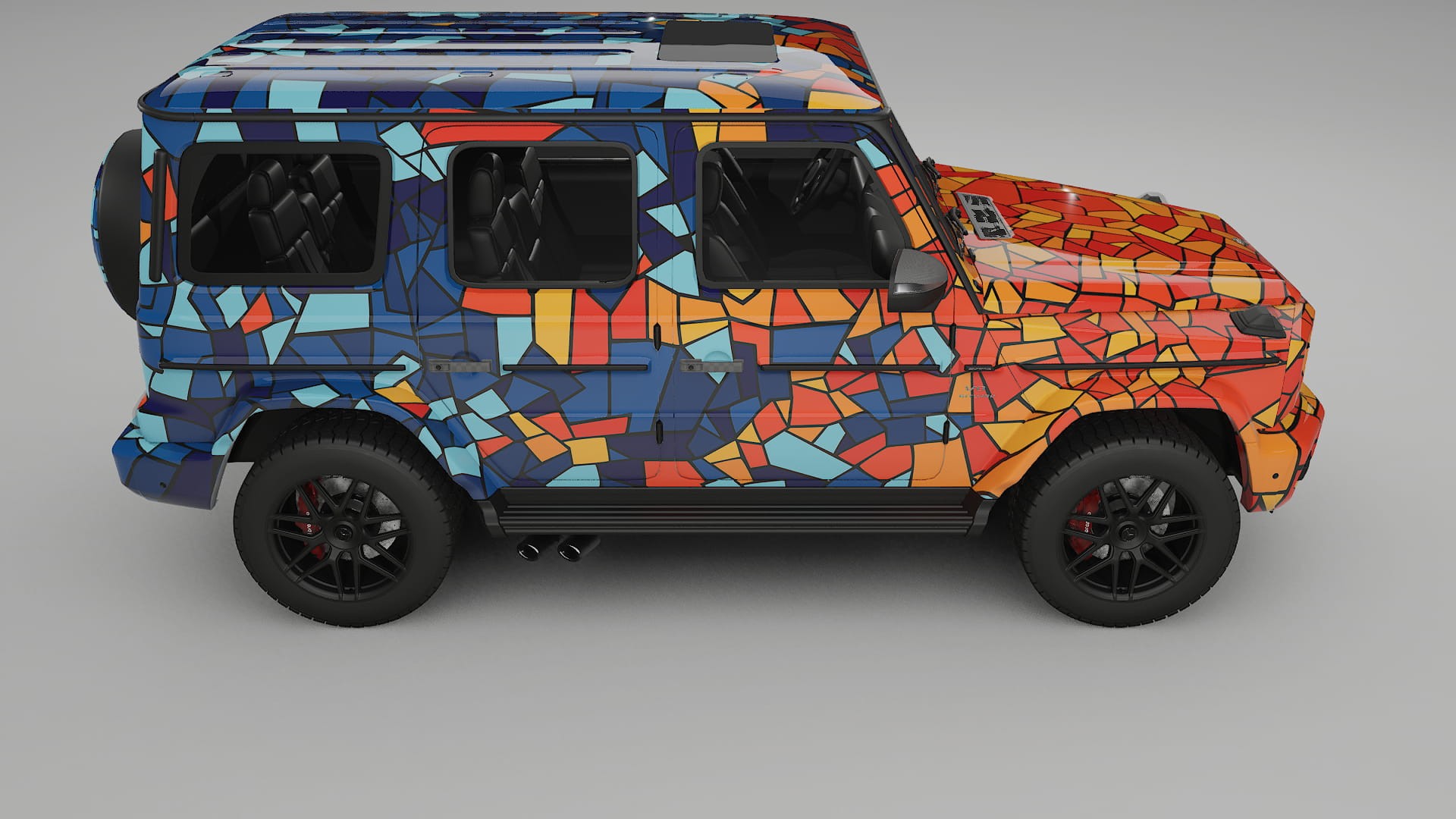 Mercedes G63 AMG W463A BARCELONA – Design-Wrap PPF-Kit aus bedruckbarer Polyurethanfolie