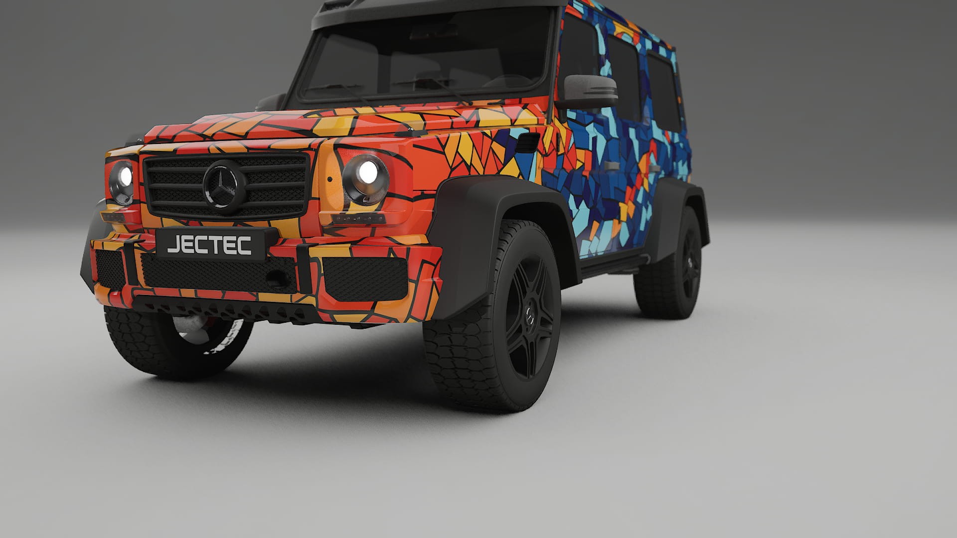 Mercedes G-class 4x4 W463 BARCELONA – Design-Wrap PPF-Kit aus bedruckbarer Polyurethanfolie