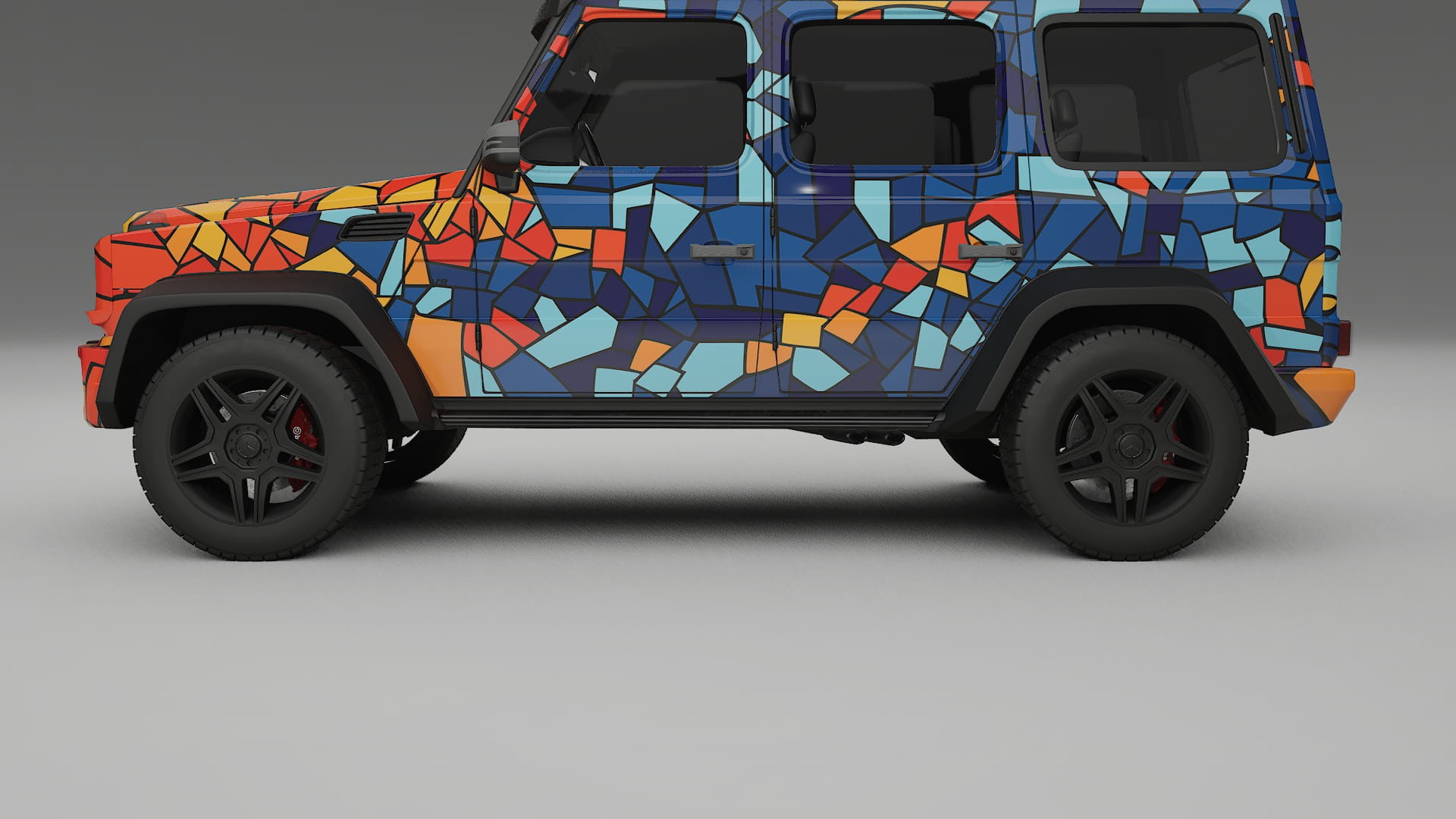 Mercedes G-class 4x4 W463 BARCELONA – Design-Wrap PPF-Kit aus bedruckbarer Polyurethanfolie