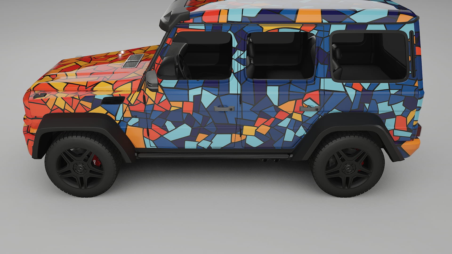 Mercedes G-class 4x4 W463 BARCELONA – Design-Wrap PPF-Kit aus bedruckbarer Polyurethanfolie