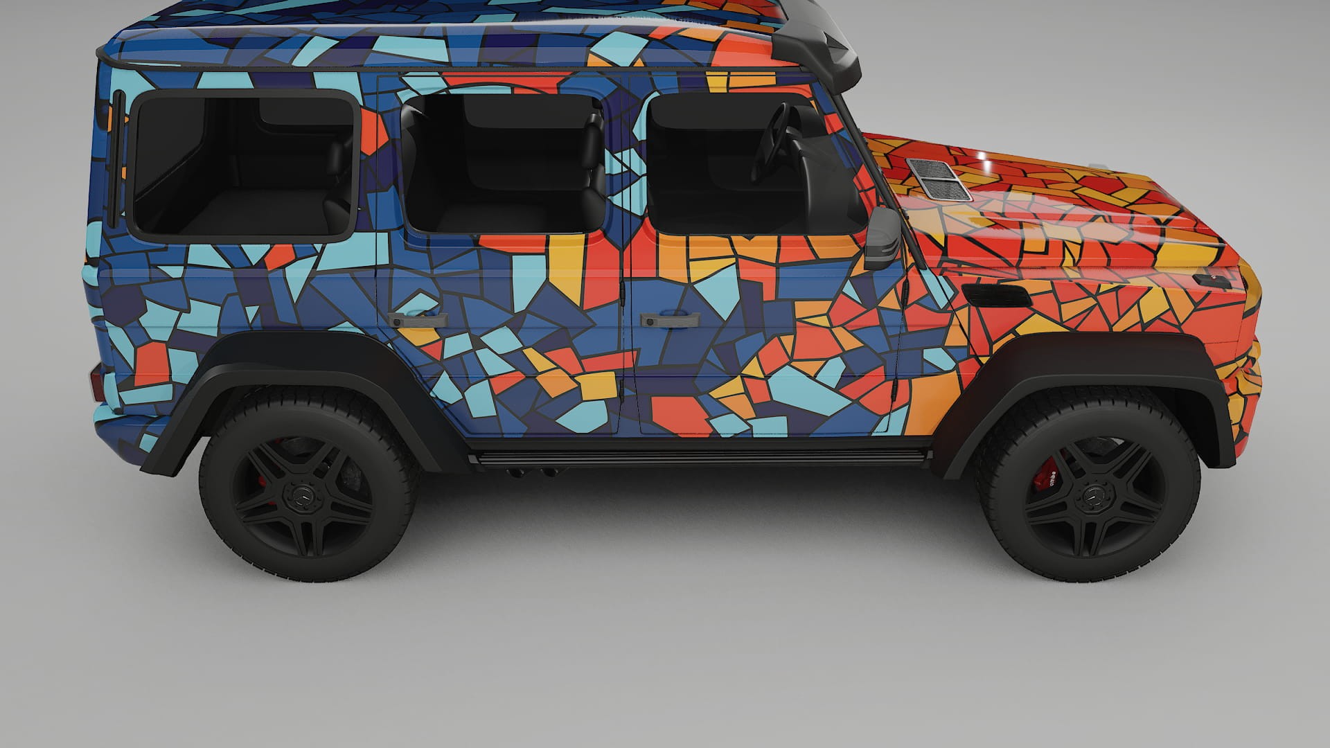 Mercedes G-class 4x4 W463 BARCELONA – Design-Wrap PPF-Kit aus bedruckbarer Polyurethanfolie