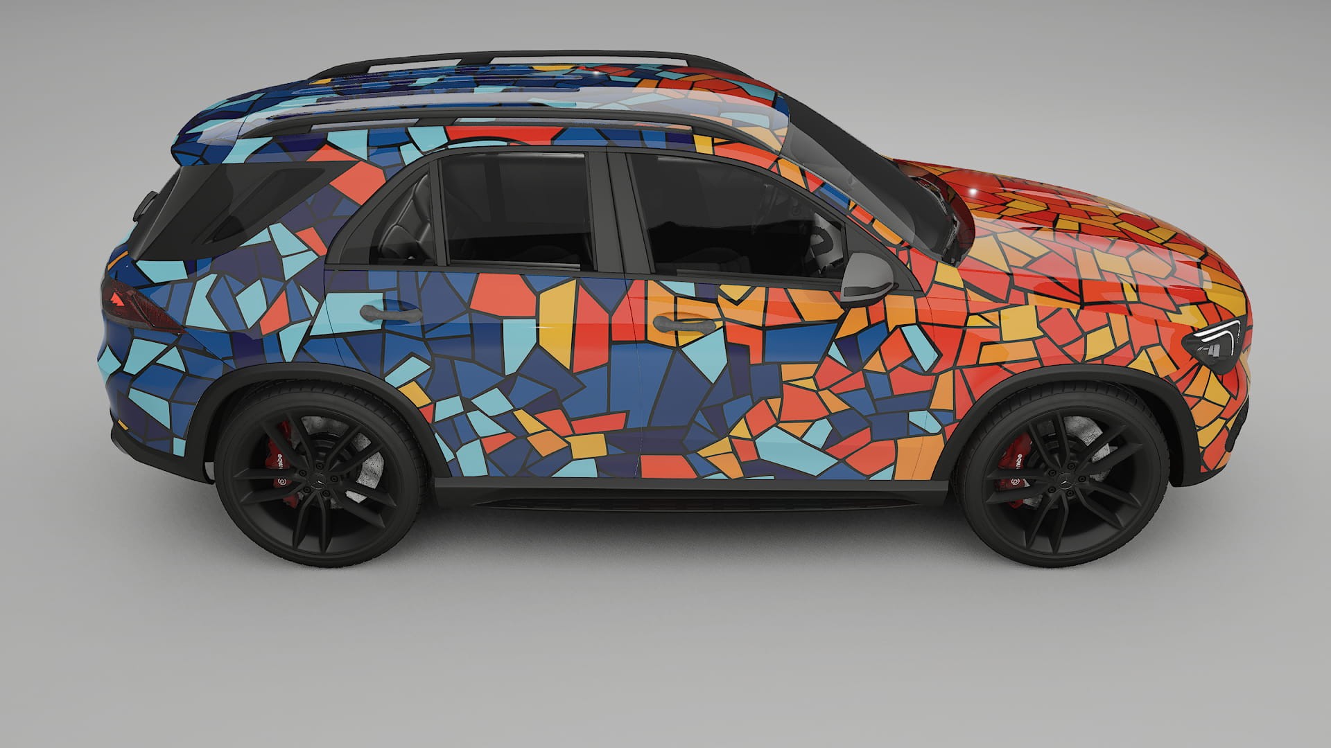 Mercedes GLE W167 BARCELONA – Design-Wrap PPF-Kit aus bedruckbarer Polyurethanfolie