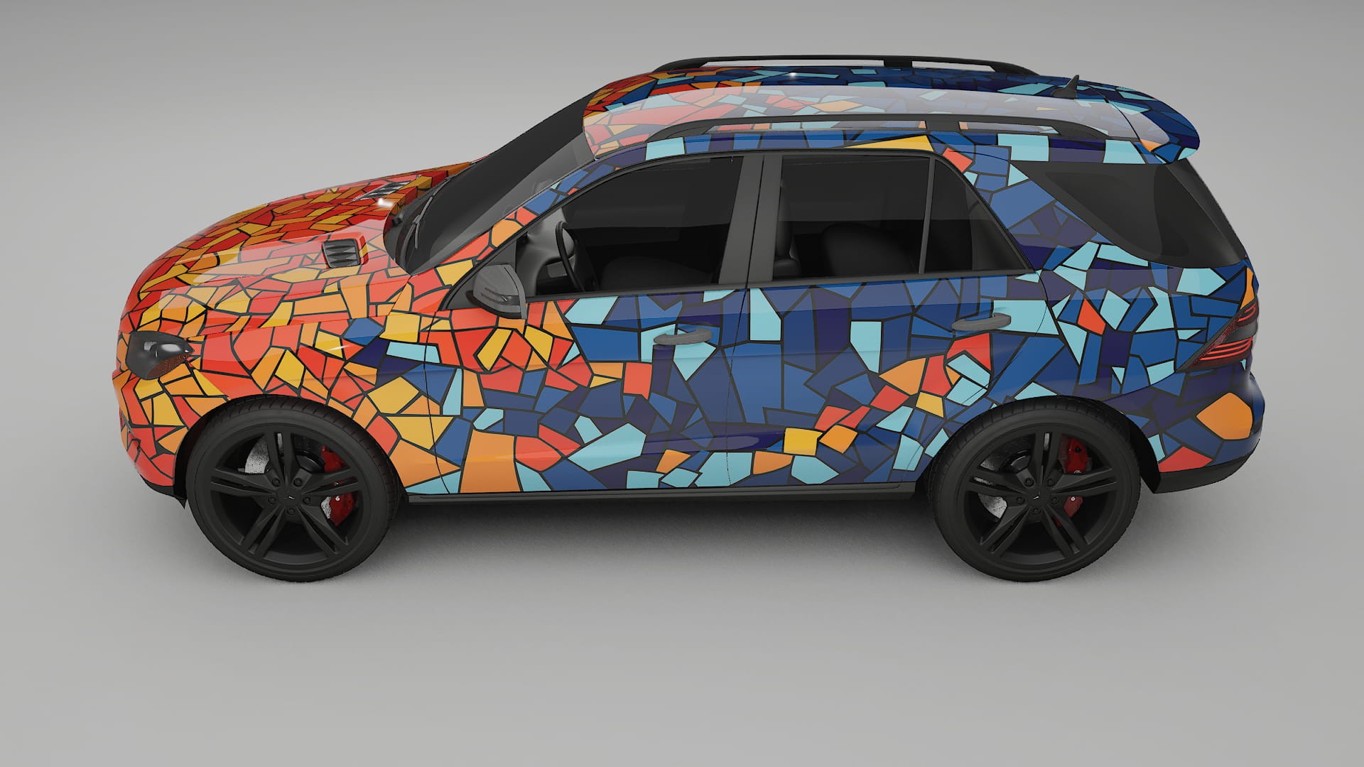 Mercedes M-class W166 BARCELONA – Design-Wrap PPF-Kit aus bedruckbarer Polyurethanfolie