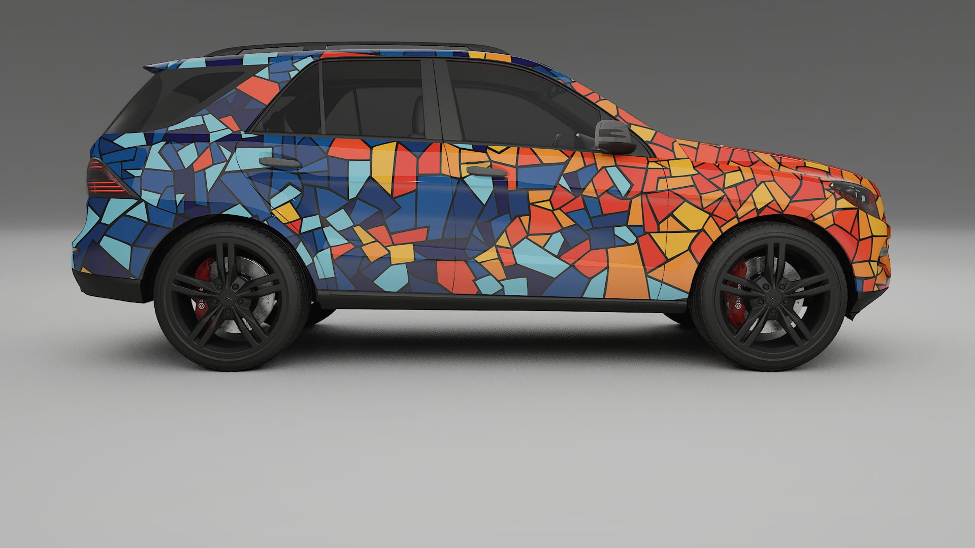 Mercedes M-class W166 BARCELONA – Design-Wrap PPF-Kit aus bedruckbarer Polyurethanfolie