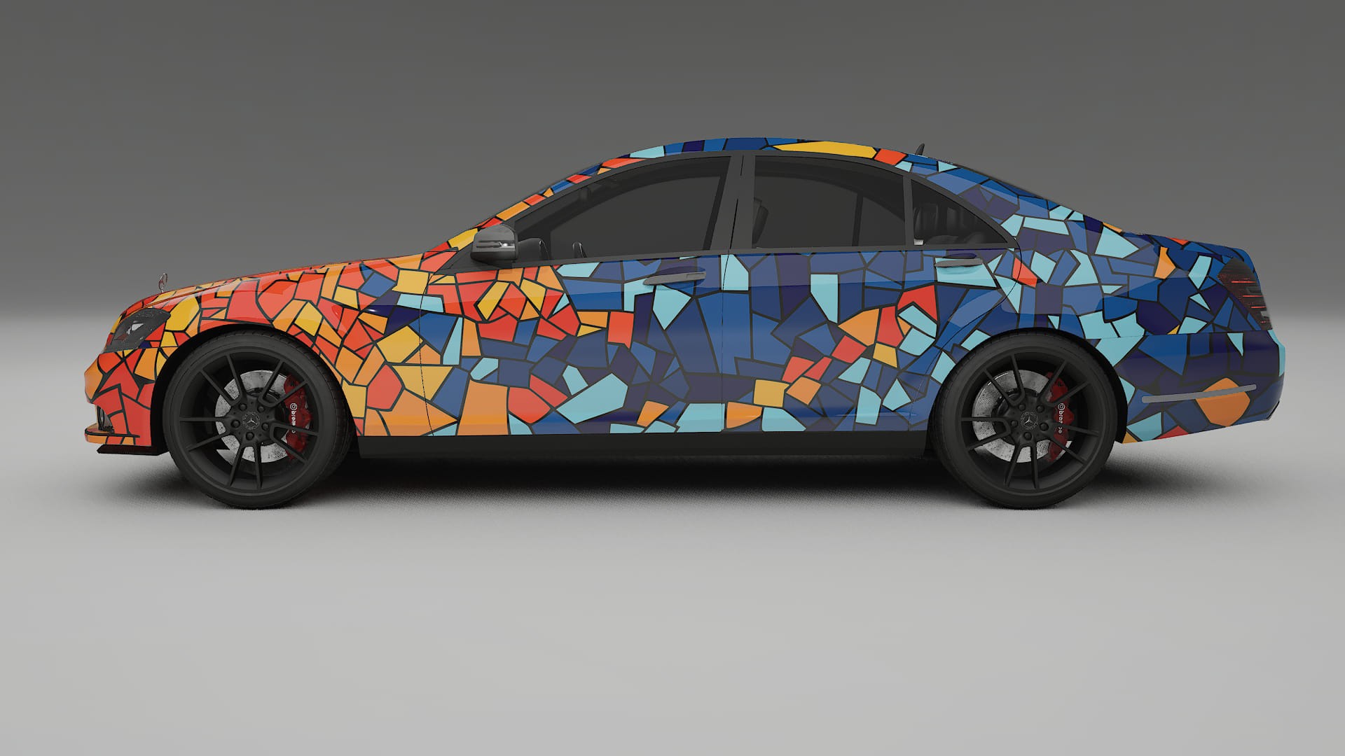 Mercedes S-class W221 facelift LCI BARCELONA – Design-Wrap PPF-Kit aus bedruckbarer Polyurethanfolie