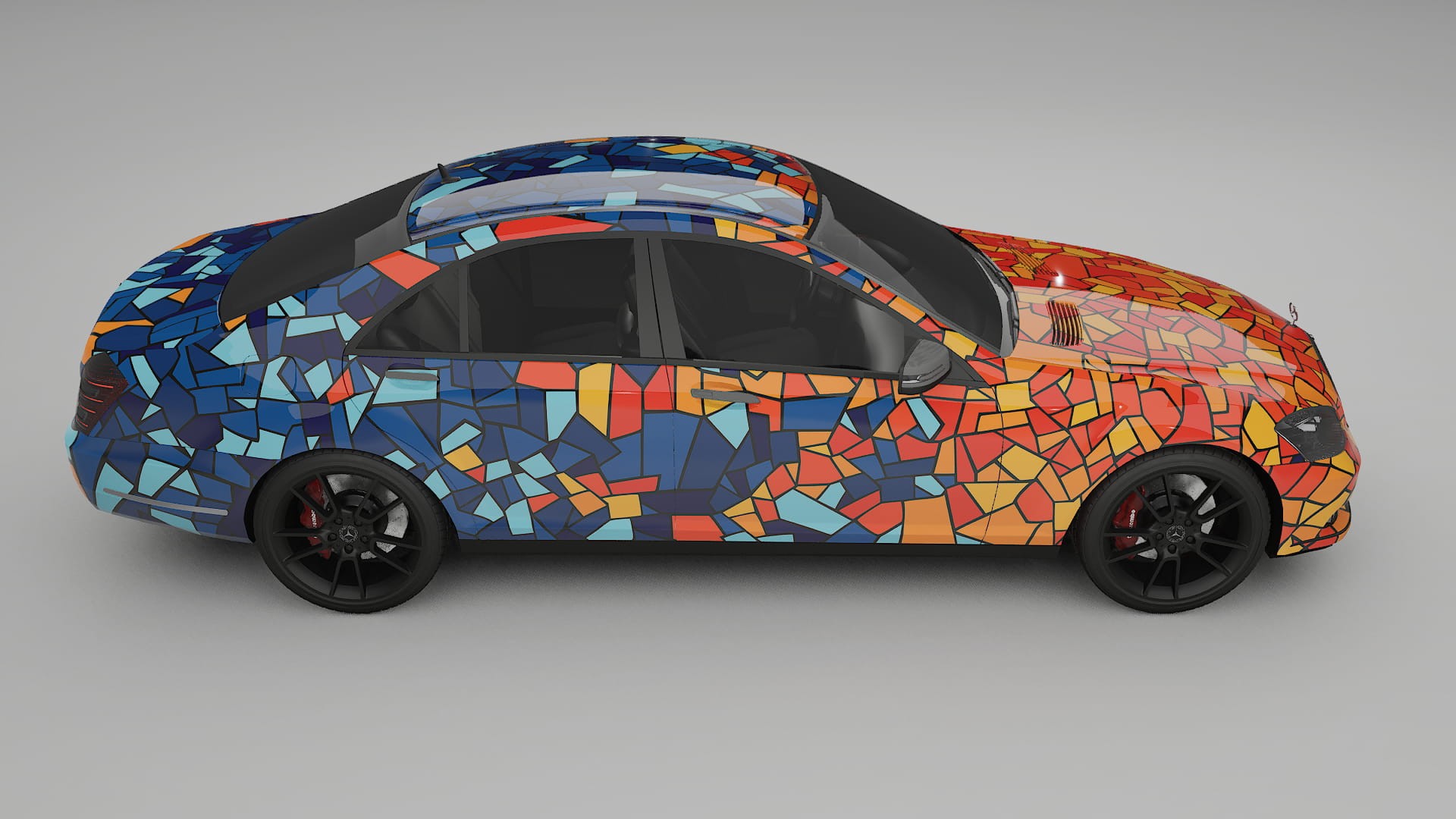 Mercedes S-class W221 facelift LCI BARCELONA – Design-Wrap PPF-Kit aus bedruckbarer Polyurethanfolie