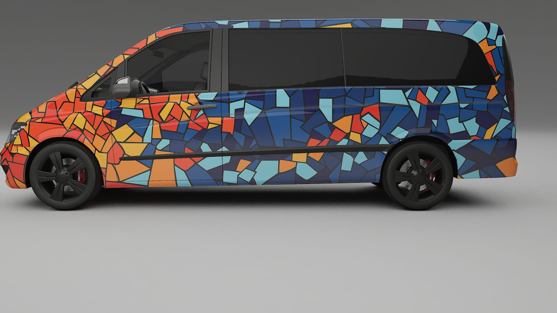 Mercedes Viano Extralong W439 Facelift LCI BARCELONA – Design-Wrap PPF-Kit aus bedruckbarer Polyurethanfolie