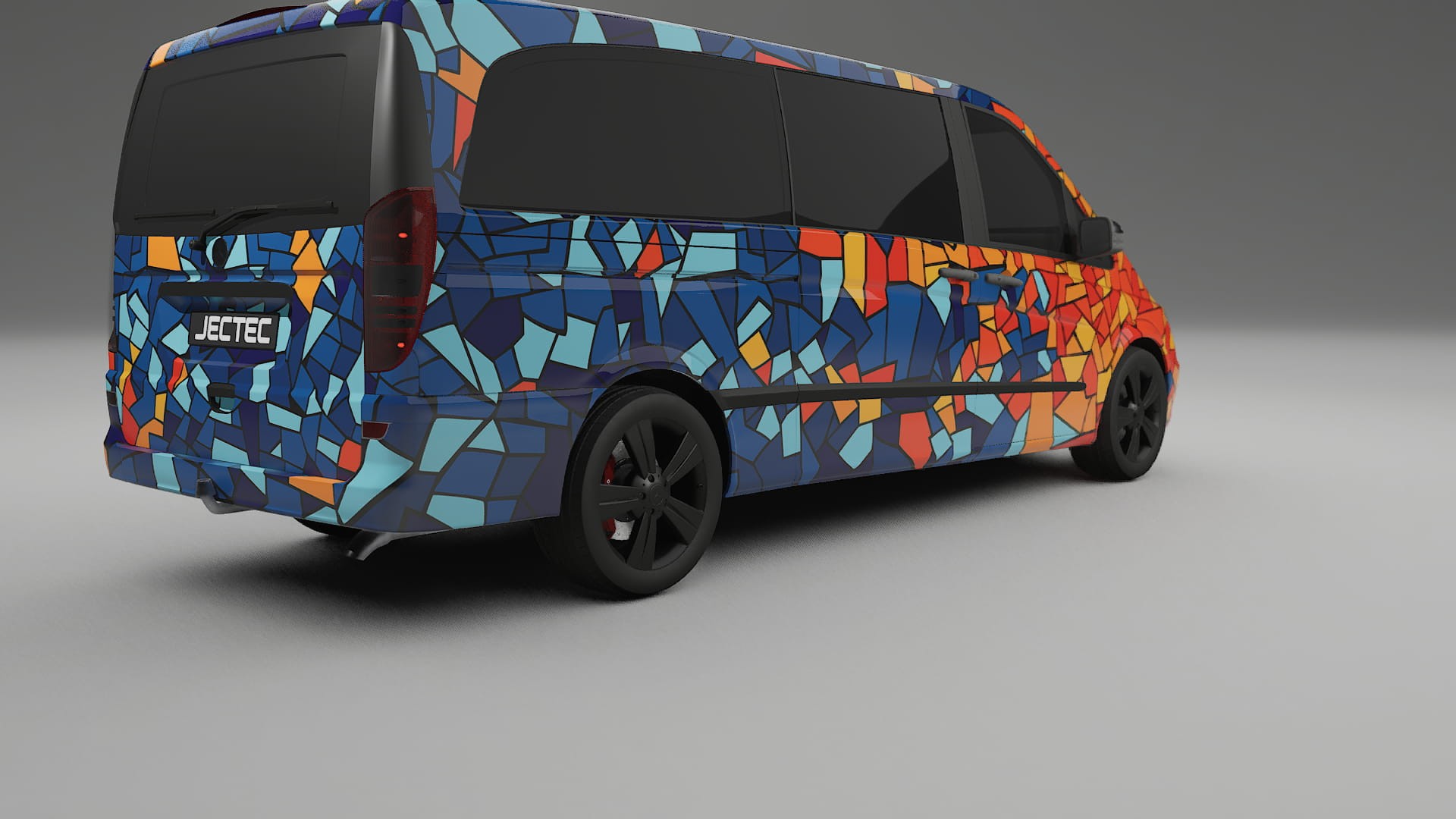 Mercedes Viano Extralong W439 Facelift LCI BARCELONA – Design-Wrap PPF-Kit aus bedruckbarer Polyurethanfolie