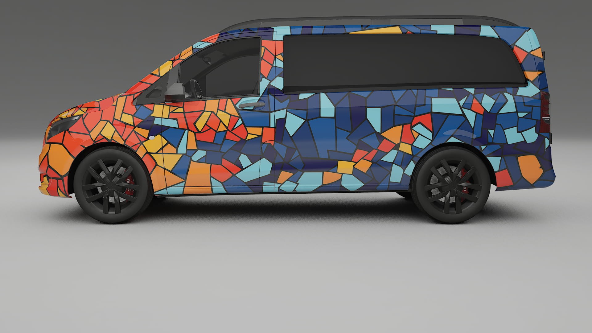 Mercedes Vito Short W447 prefacelift pre-LCI BARCELONA – Design-Wrap PPF-Kit aus bedruckbarer Polyurethanfolie