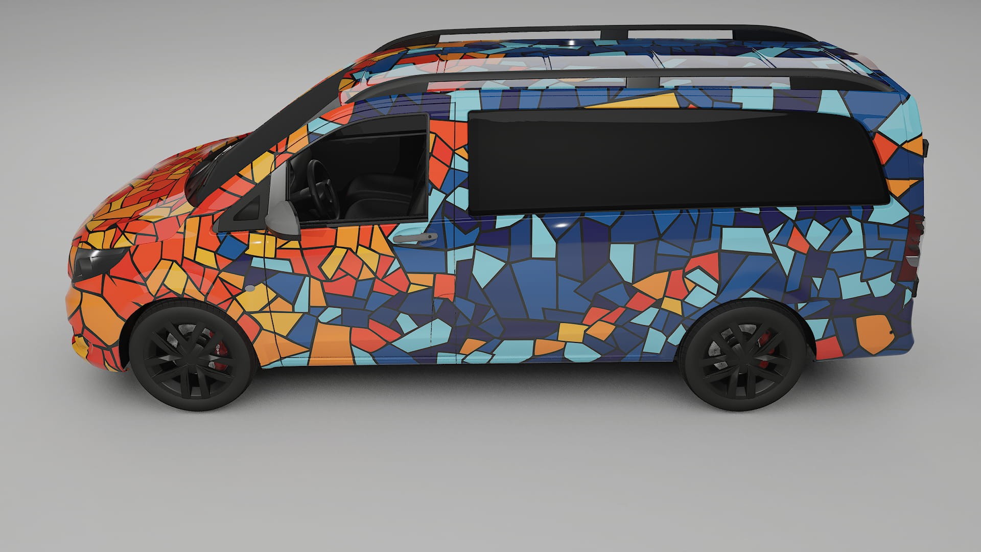 Mercedes Vito Short W447 prefacelift pre-LCI BARCELONA – Design-Wrap PPF-Kit aus bedruckbarer Polyurethanfolie