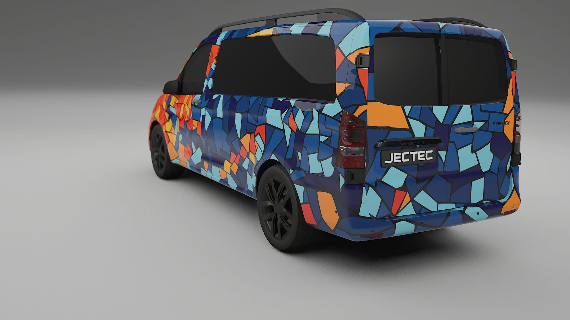Mercedes Vito Short W447 prefacelift pre-LCI BARCELONA – Design-Wrap PPF-Kit aus bedruckbarer Polyurethanfolie