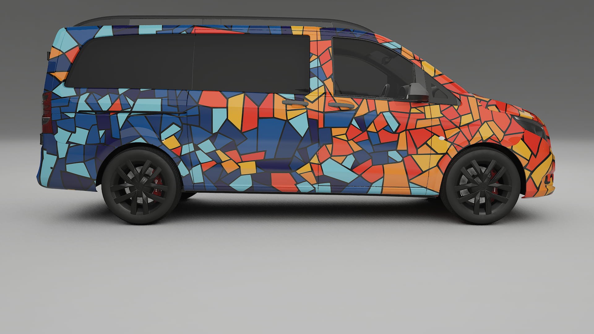 Mercedes Vito Short W447 prefacelift pre-LCI BARCELONA – Design-Wrap PPF-Kit aus bedruckbarer Polyurethanfolie