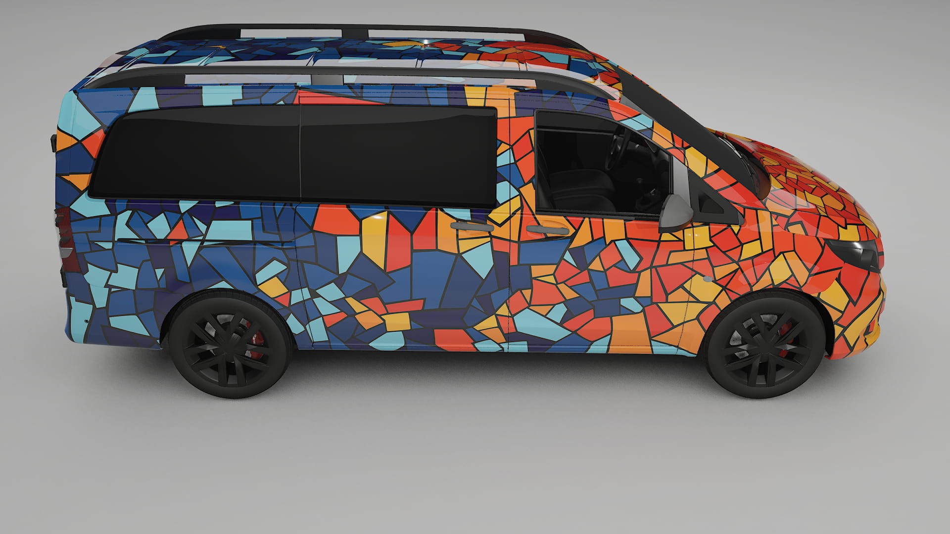 Mercedes Vito Short W447 prefacelift pre-LCI BARCELONA – Design-Wrap PPF-Kit aus bedruckbarer Polyurethanfolie