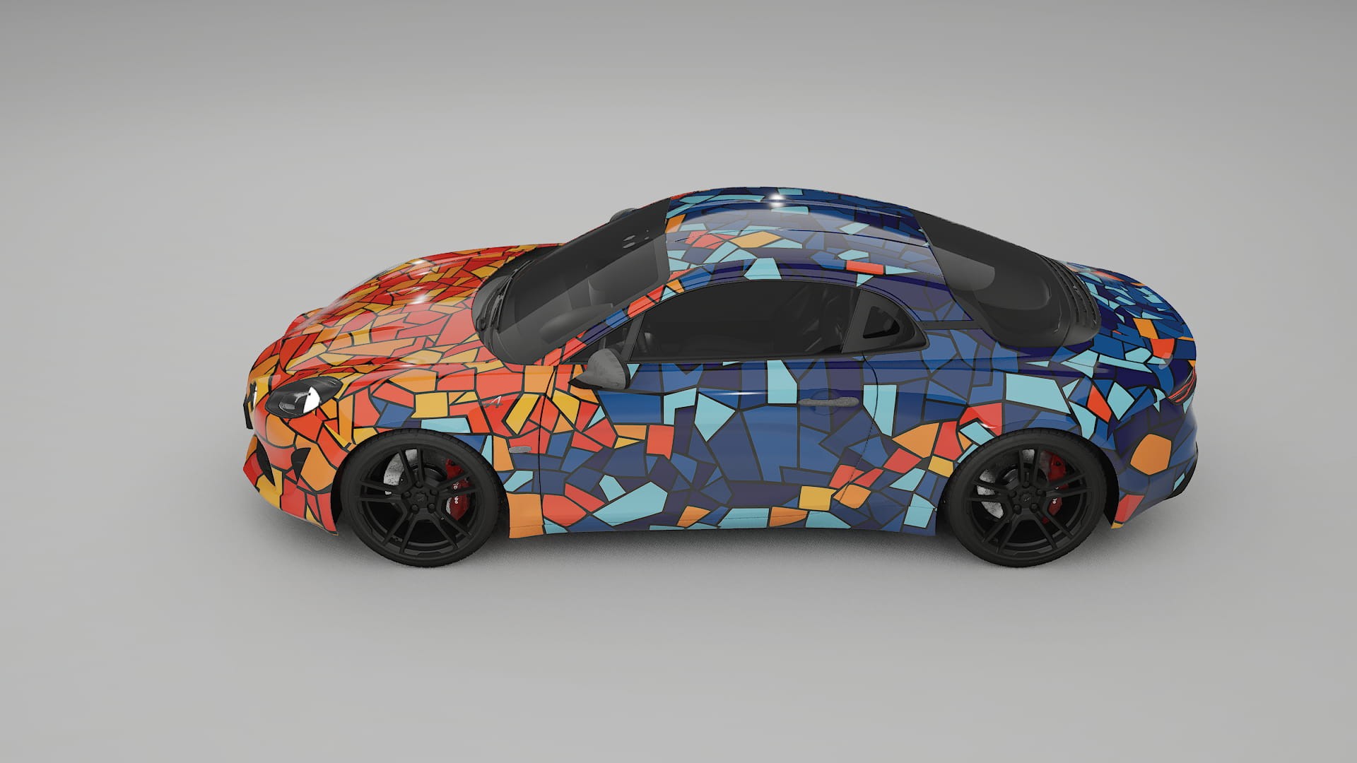 Renault Alpine A110 BARCELONA – Design-Wrap PPF-Kit aus bedruckbarer Polyurethanfolie