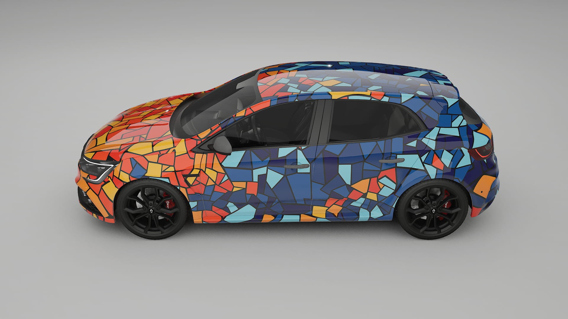 Renault Megane RS IV BARCELONA – Design-Wrap PPF-Kit aus bedruckbarer Polyurethanfolie