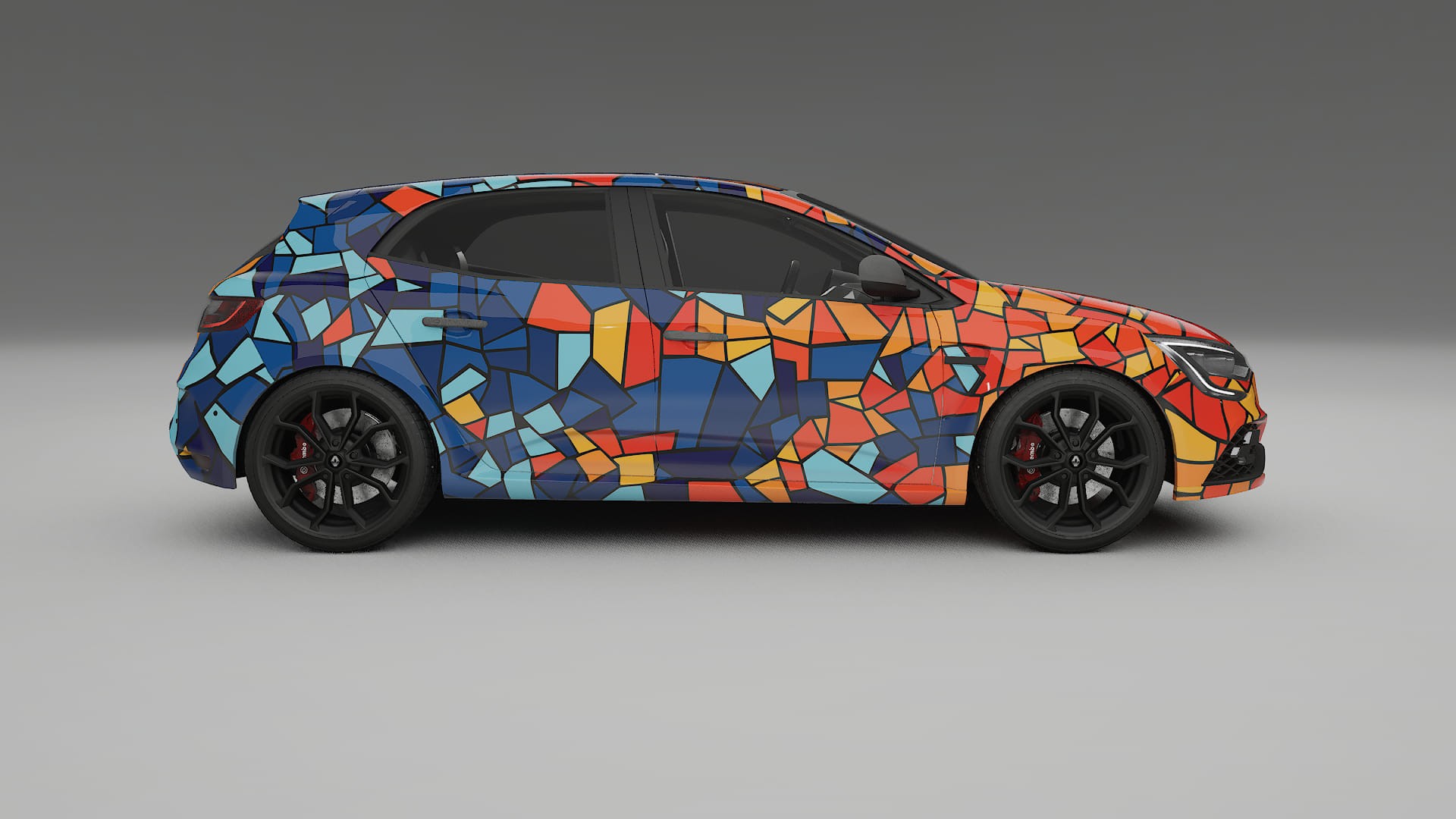 Renault Megane RS IV BARCELONA – Design-Wrap PPF-Kit aus bedruckbarer Polyurethanfolie