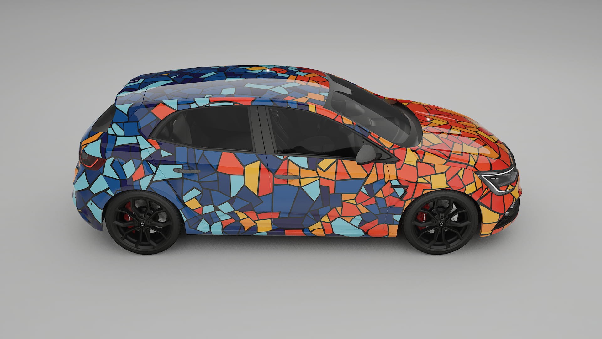 Renault Megane RS IV BARCELONA – Design-Wrap PPF-Kit aus bedruckbarer Polyurethanfolie