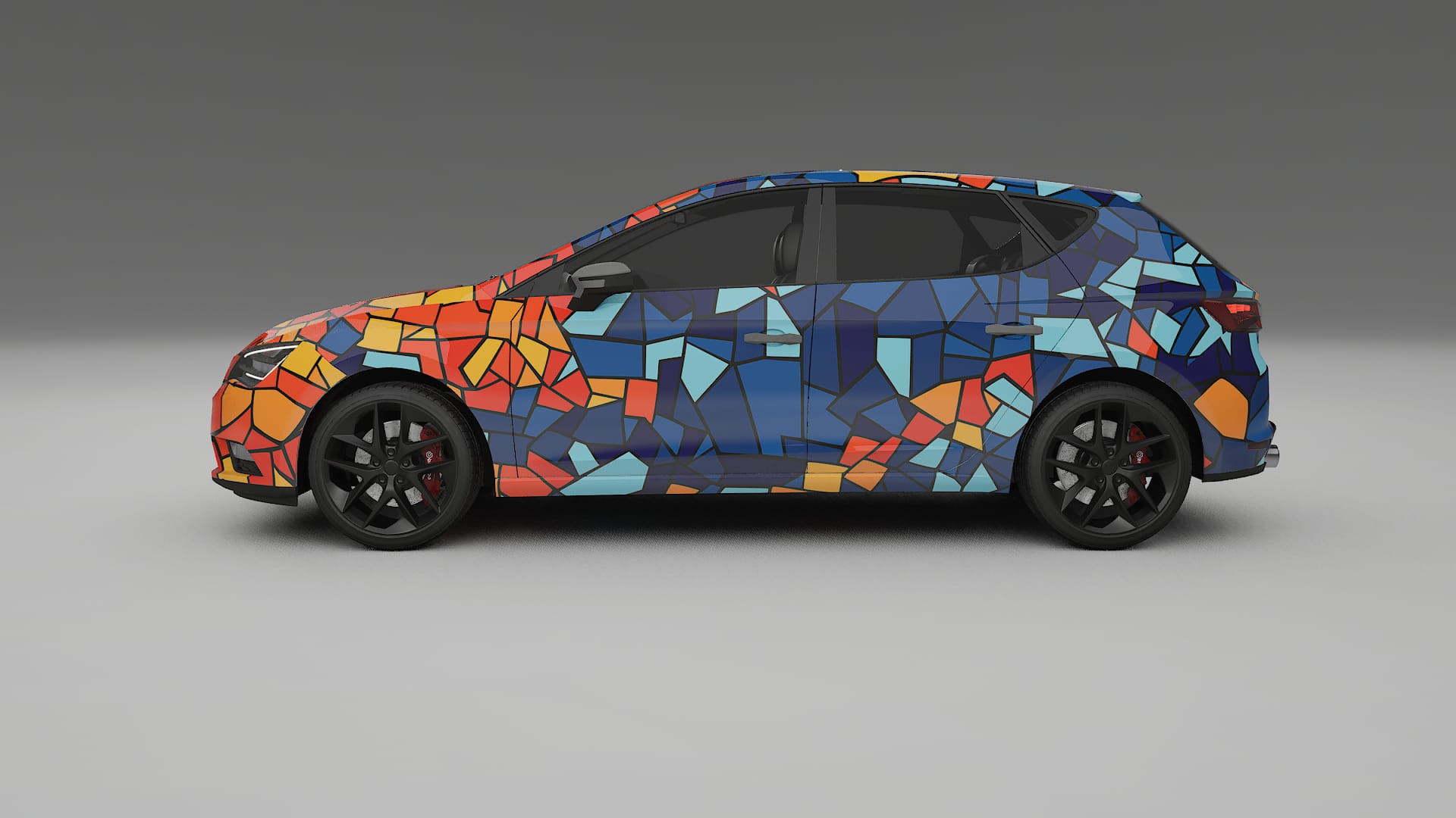 Seat Leon FR 5F BARCELONA – Design-Wrap PPF-Kit aus bedruckbarer Polyurethanfolie