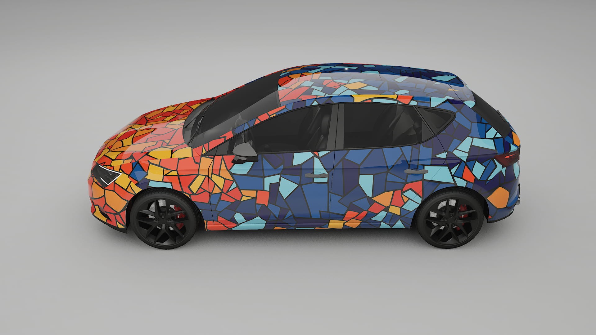Seat Leon FR 5F BARCELONA – Design-Wrap PPF-Kit aus bedruckbarer Polyurethanfolie