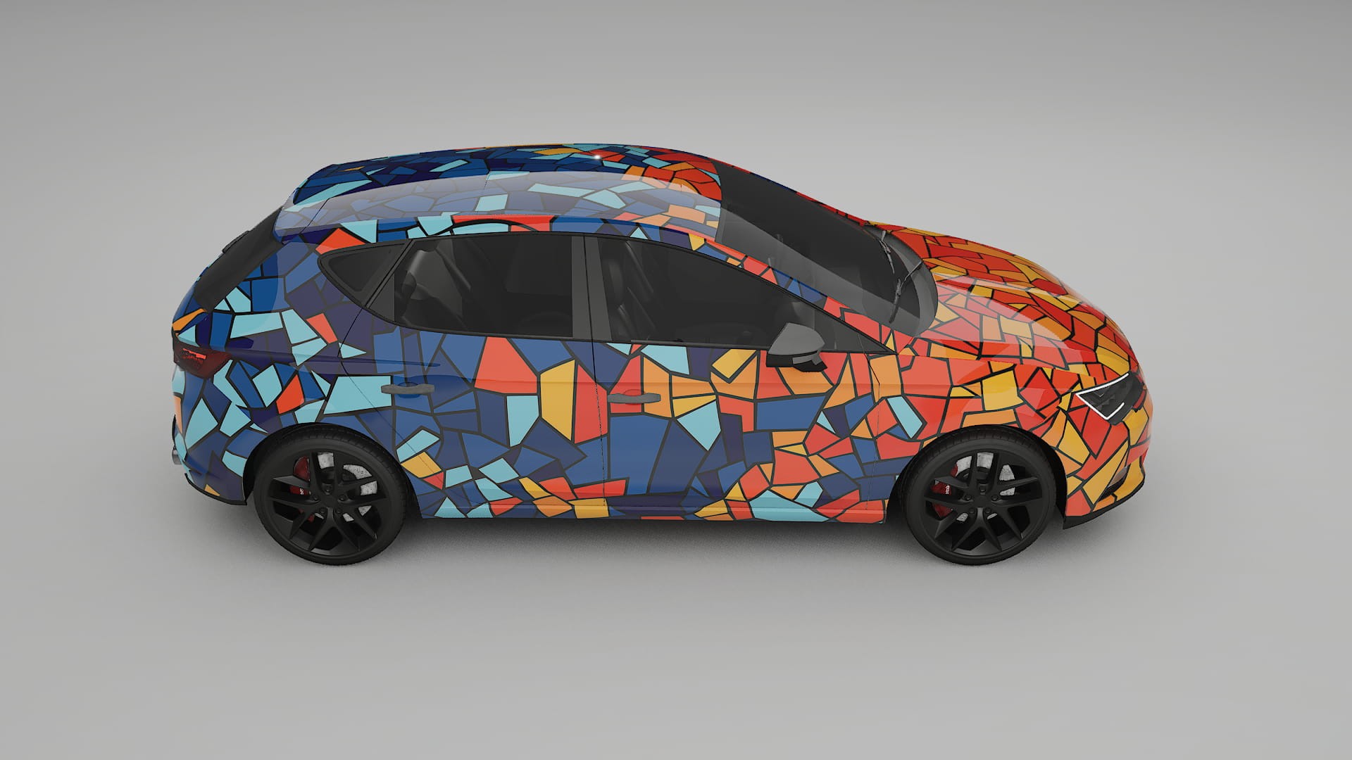 Seat Leon FR 5F BARCELONA – Design-Wrap PPF-Kit aus bedruckbarer Polyurethanfolie
