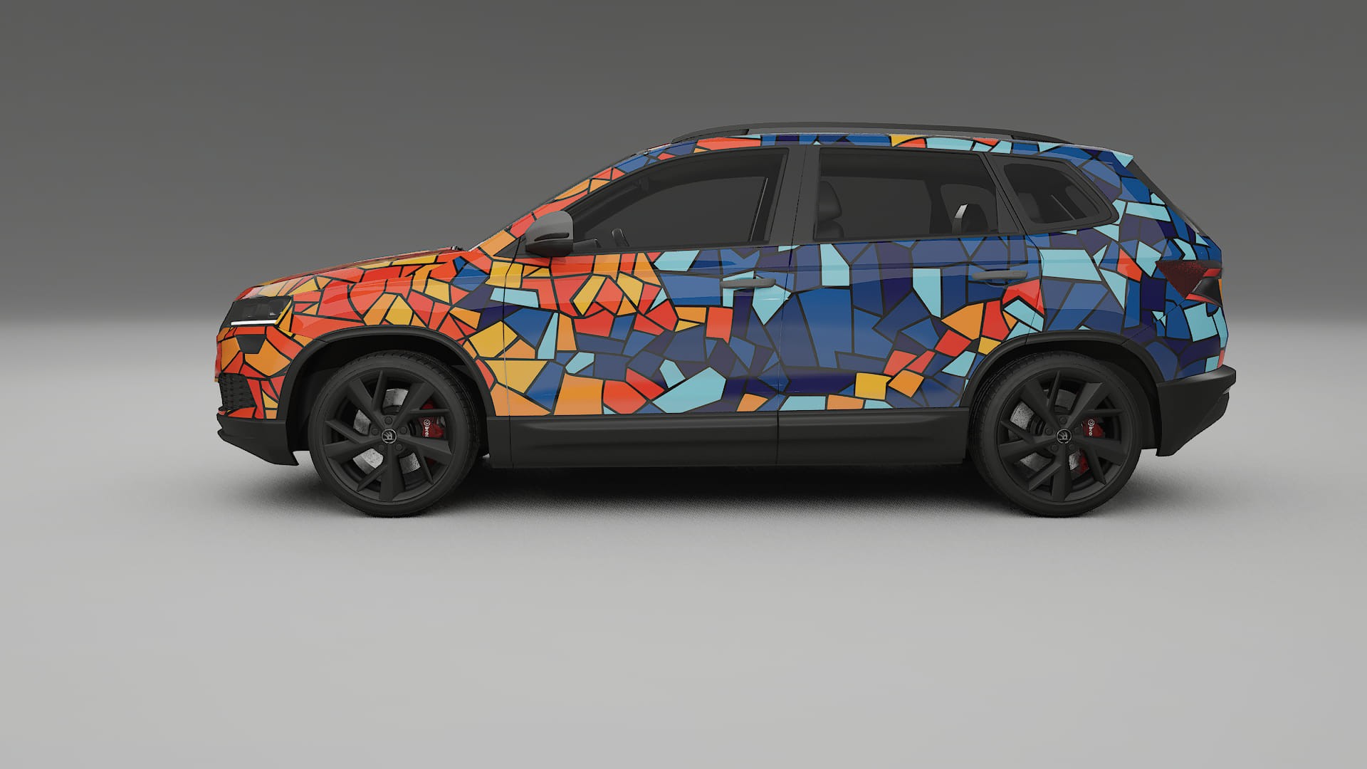 Škoda Karoq NU7 BARCELONA – Design-Wrap PPF-Kit aus bedruckbarer Polyurethanfolie