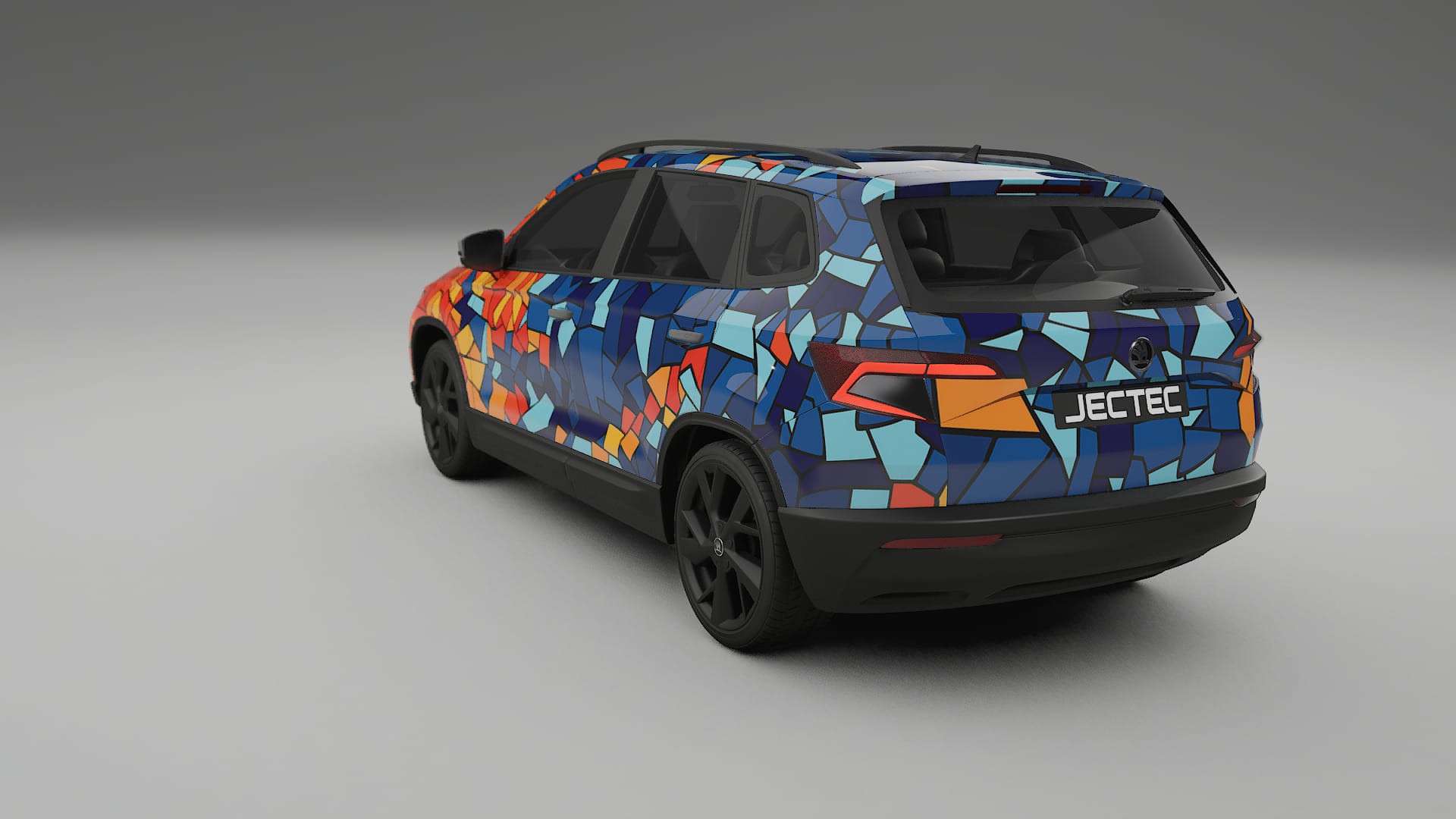 Škoda Karoq NU7 BARCELONA – Design-Wrap PPF-Kit aus bedruckbarer Polyurethanfolie