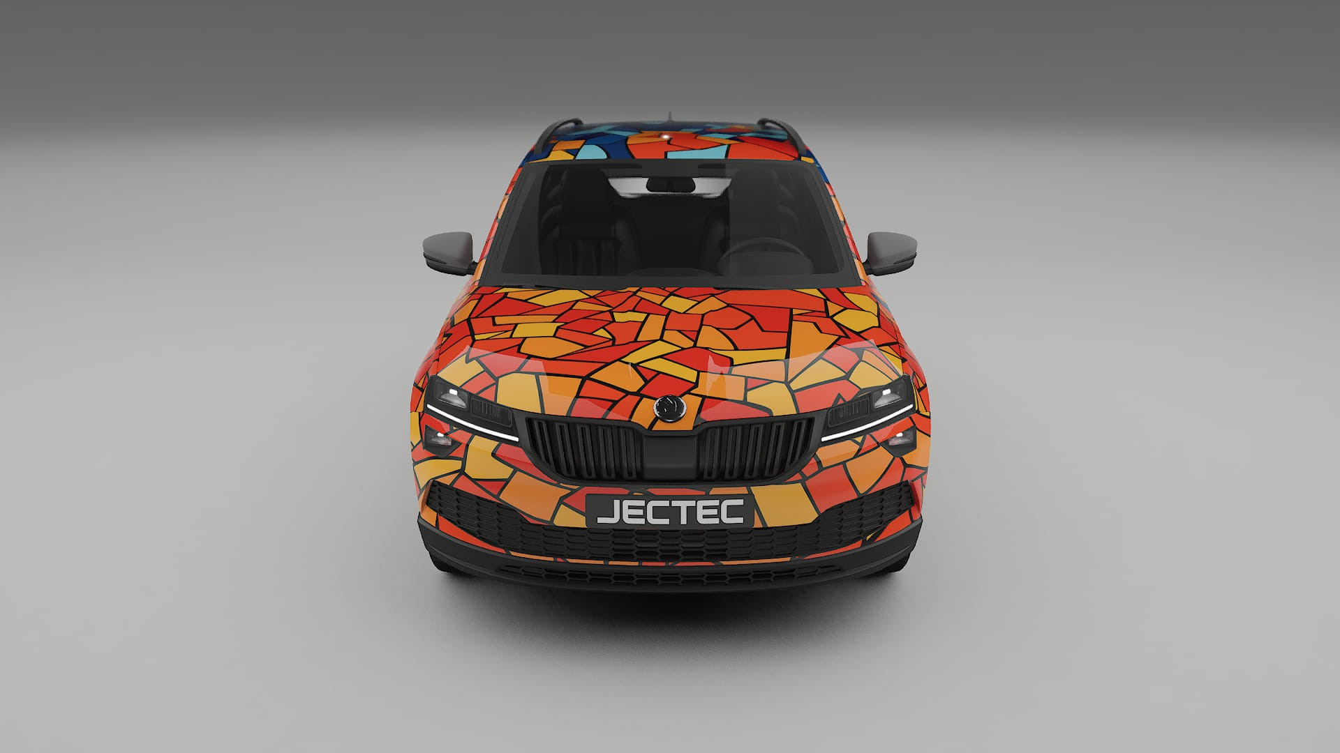 Škoda Karoq NU7 BARCELONA – Design-Wrap PPF-Kit aus bedruckbarer Polyurethanfolie