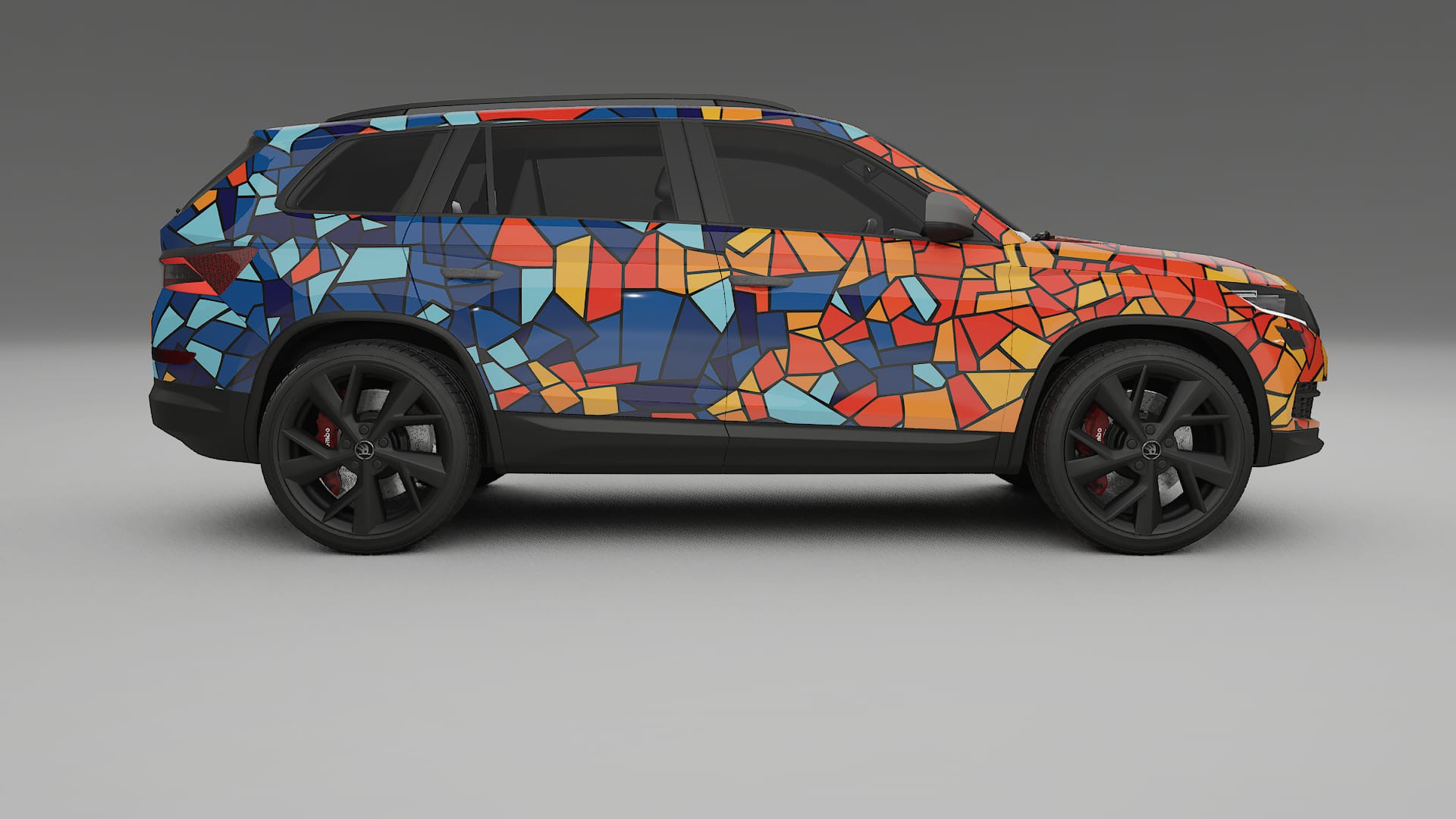 Škoda Kodiaq NS7 BARCELONA – Design-Wrap PPF-Kit aus bedruckbarer Polyurethanfolie