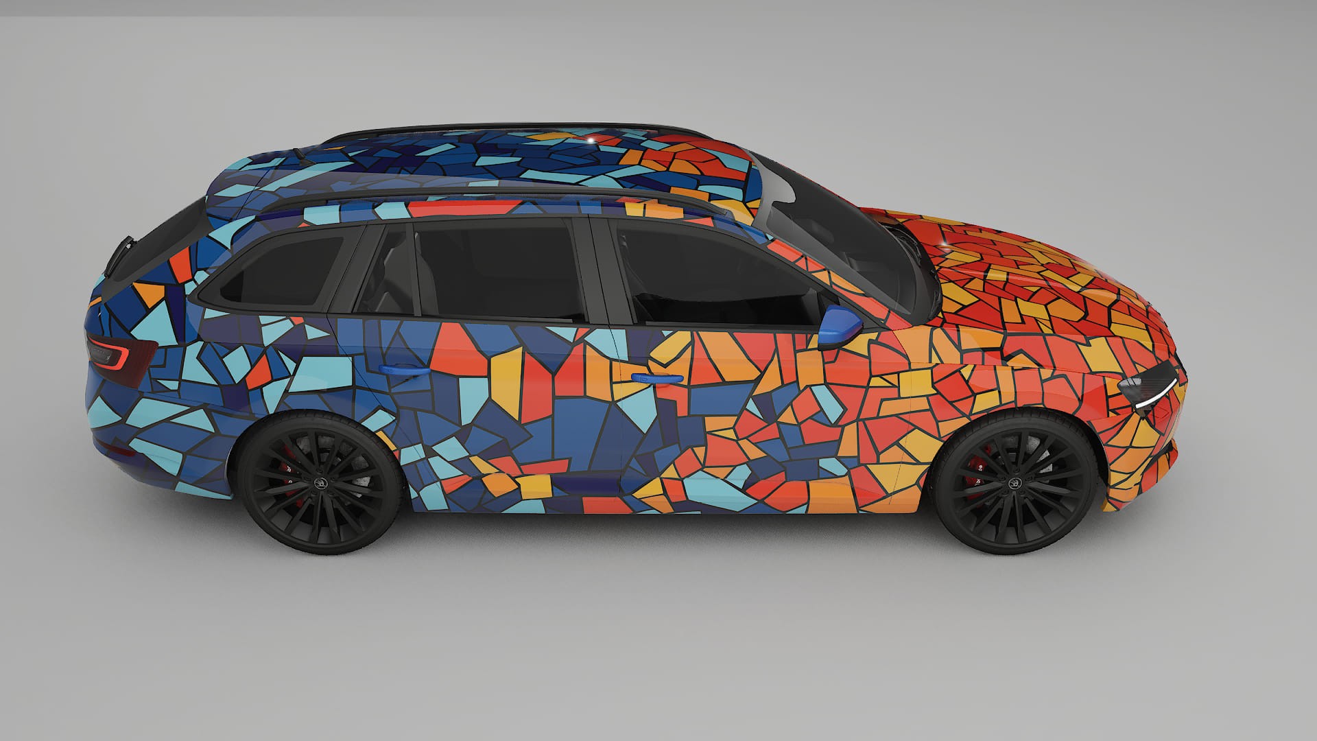 Škoda Superb B8 BARCELONA – Design-Wrap PPF-Kit aus bedruckbarer Polyurethanfolie