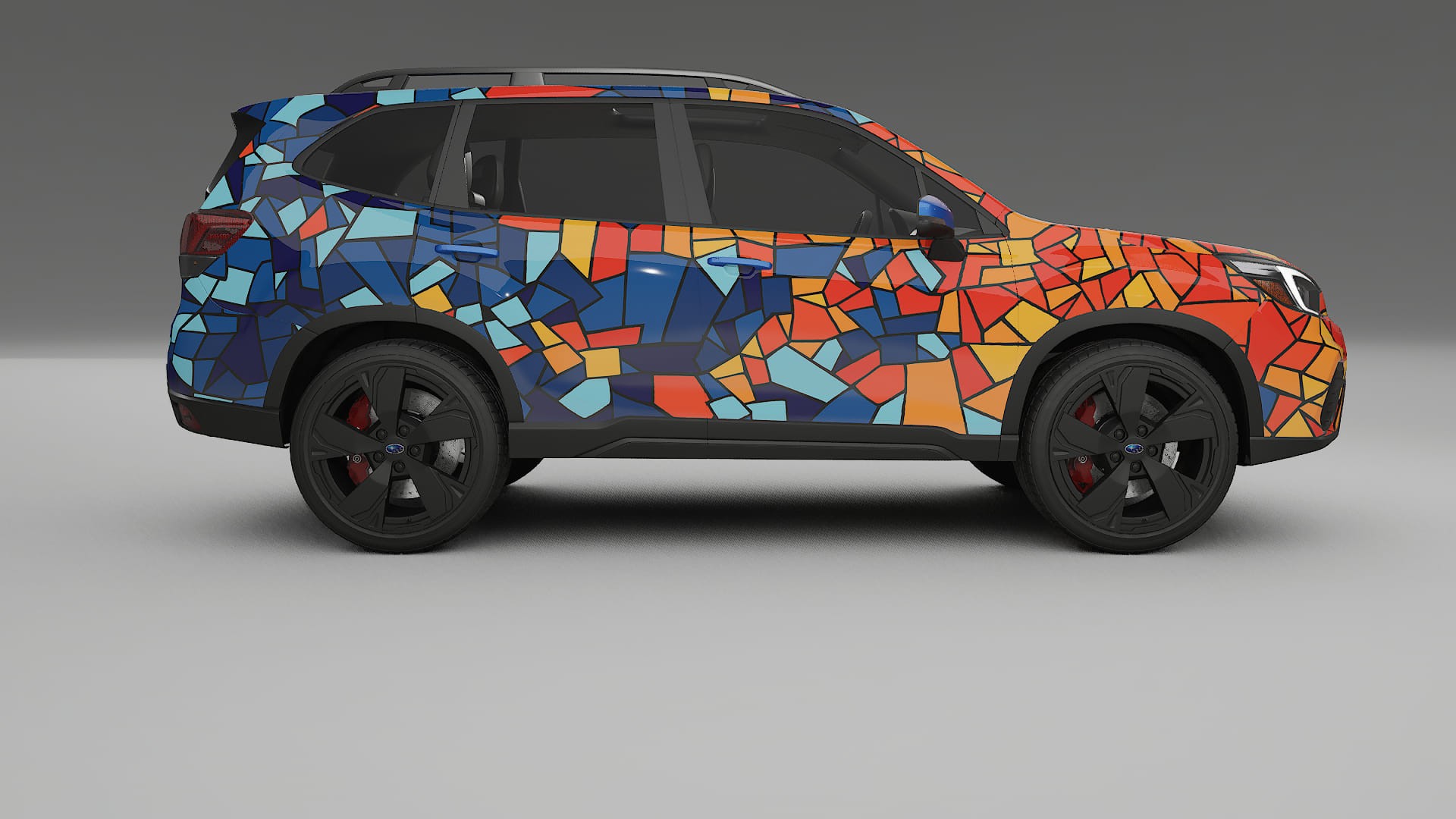 Subaru Forester V SK facelift LCI BARCELONA – Design-Wrap PPF-Kit aus bedruckbarer Polyurethanfolie