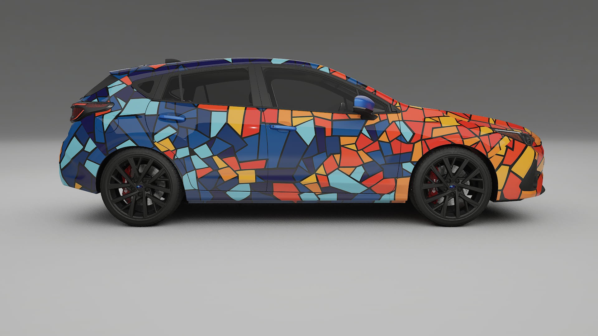 Subaru Impreza GU BARCELONA – Design-Wrap PPF-Kit aus bedruckbarer Polyurethanfolie
