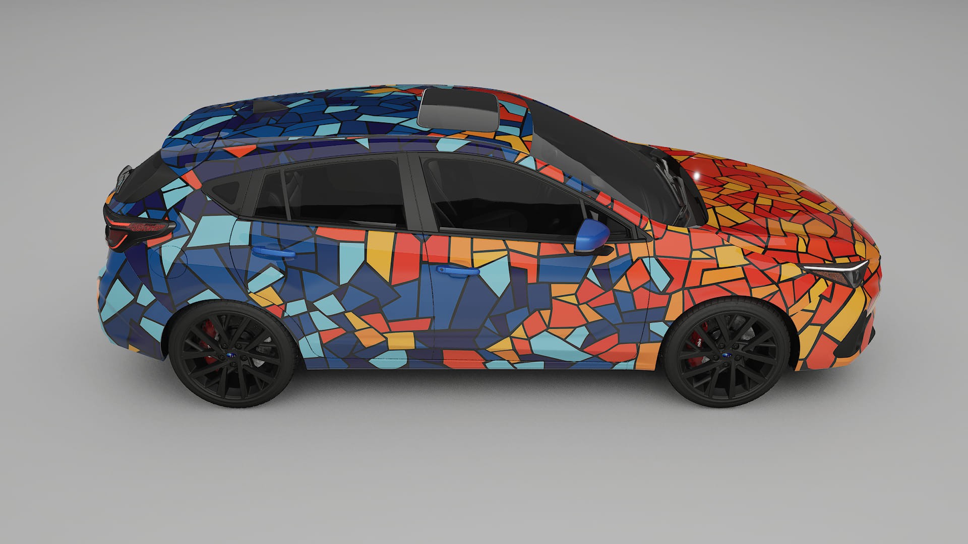 Subaru Impreza GU BARCELONA – Design-Wrap PPF-Kit aus bedruckbarer Polyurethanfolie