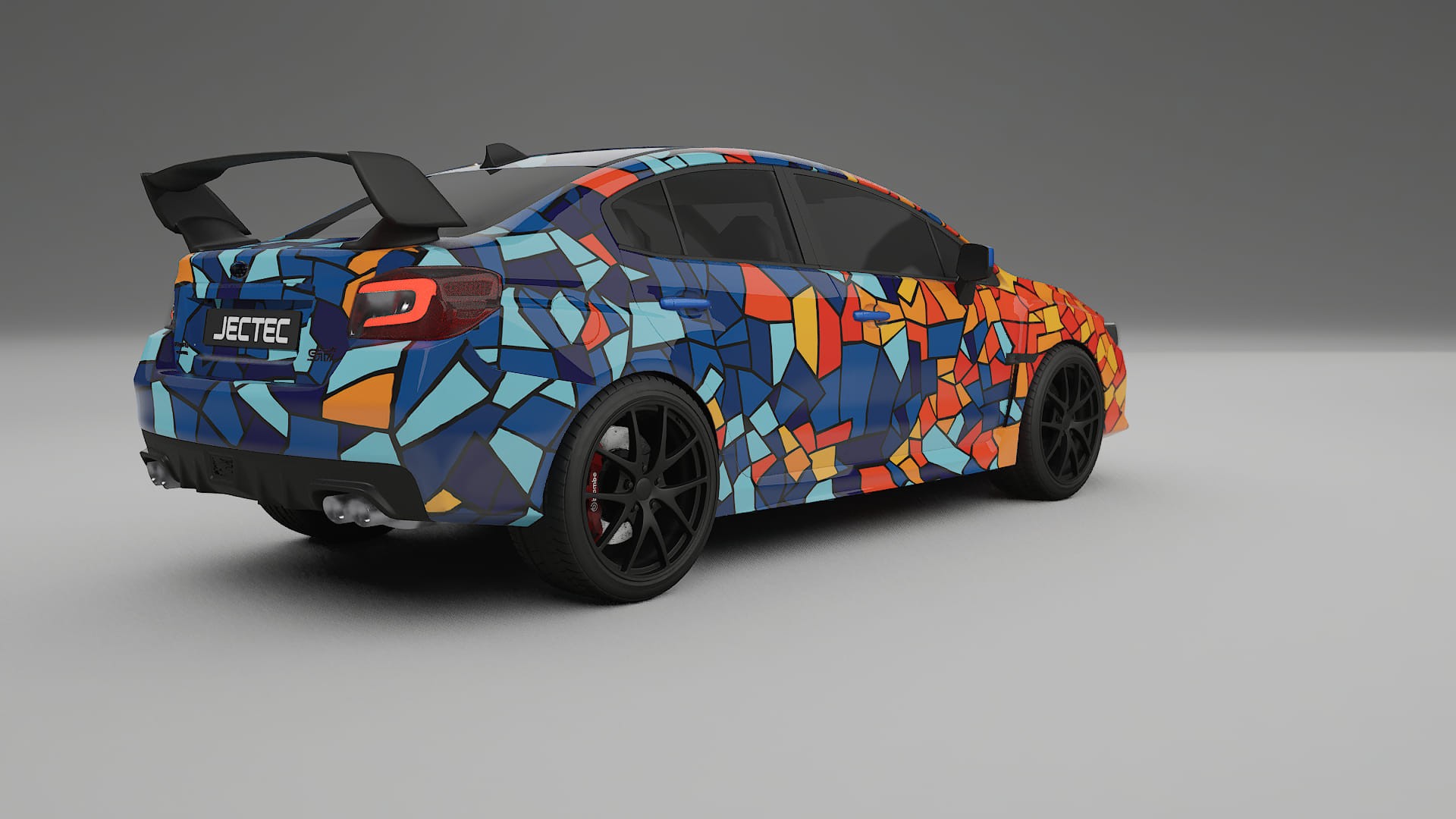 Subaru Impreza WRX Sti VA prefacelift pre-LCI BARCELONA – Design-Wrap PPF-Kit aus bedruckbarer Polyurethanfolie