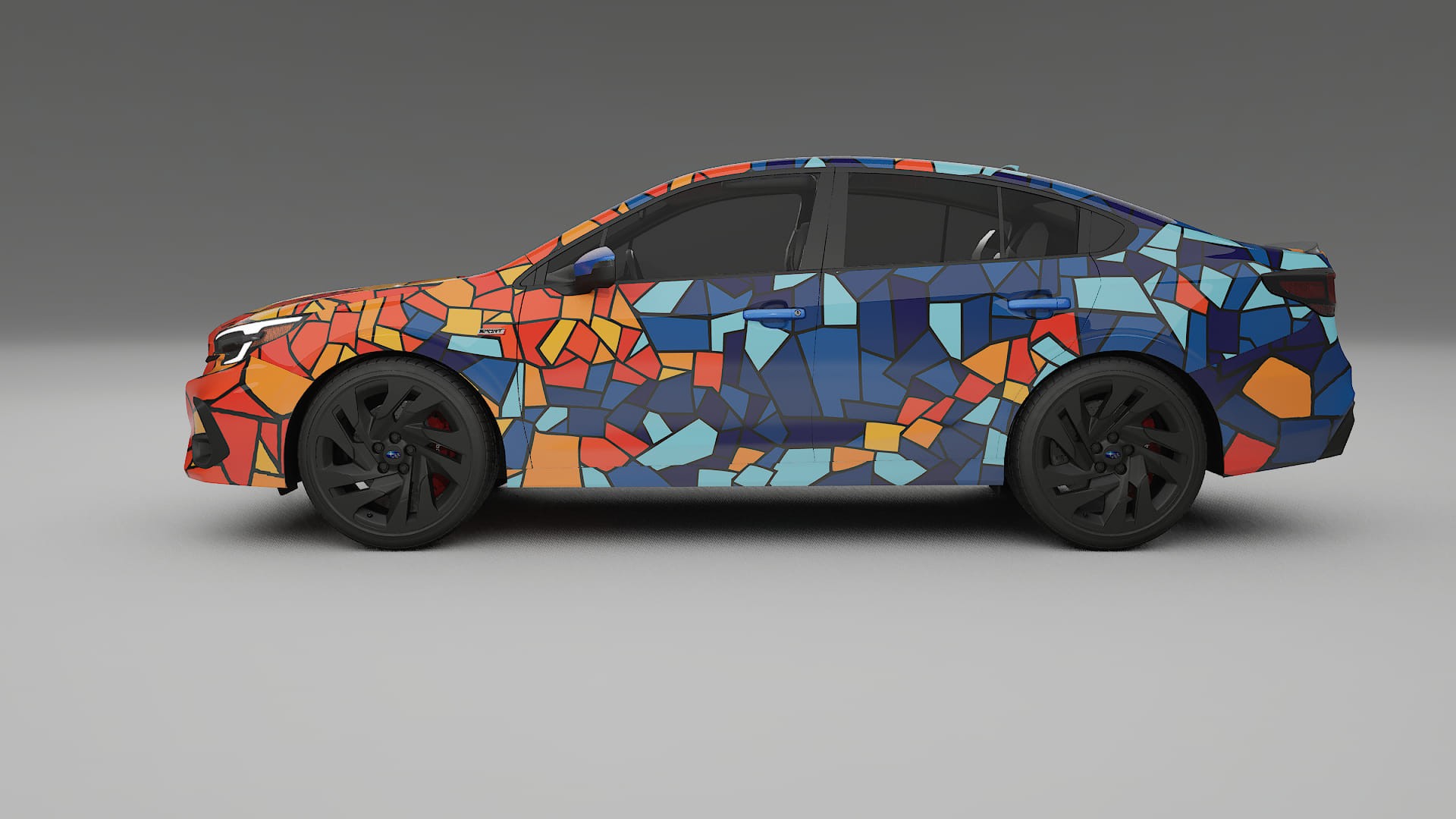 Subaru Legacy BW BARCELONA – Design-Wrap PPF-Kit aus bedruckbarer Polyurethanfolie