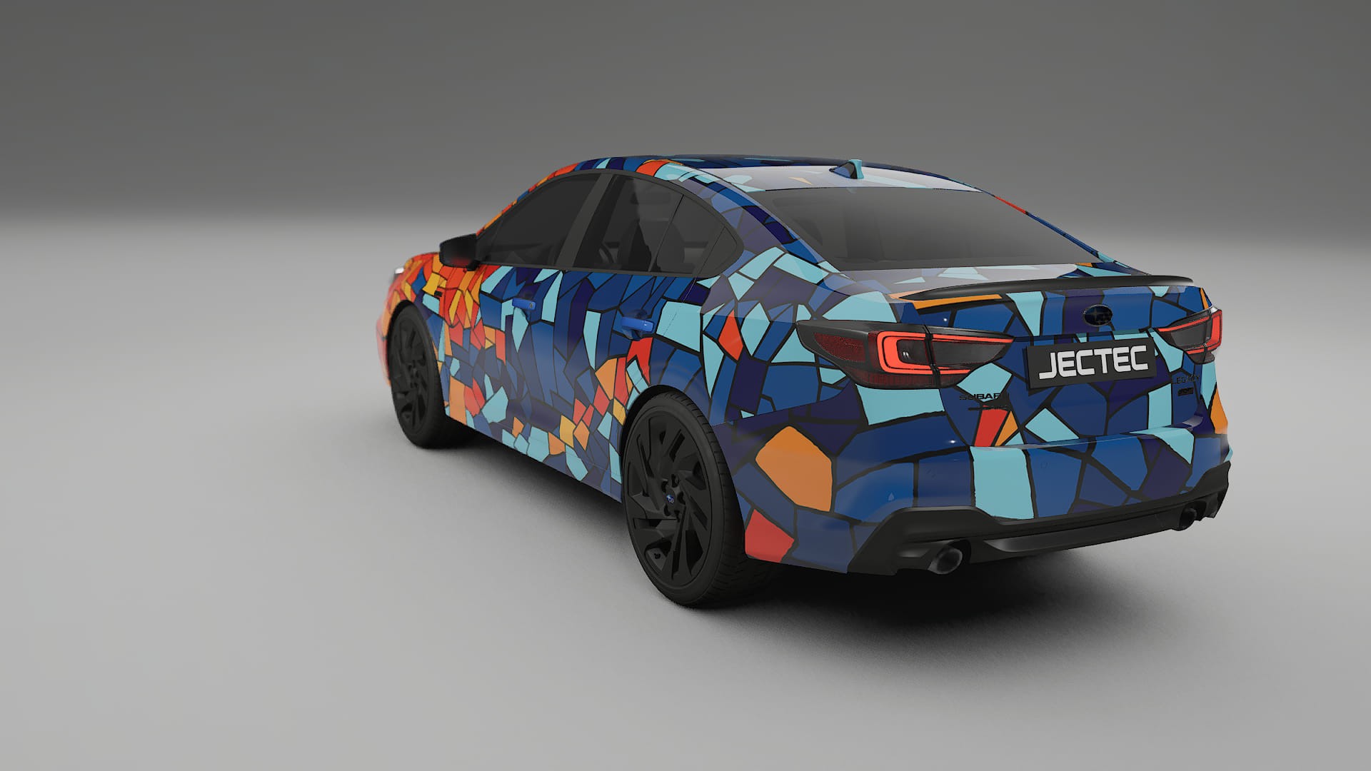 Subaru Legacy BW BARCELONA – Design-Wrap PPF-Kit aus bedruckbarer Polyurethanfolie