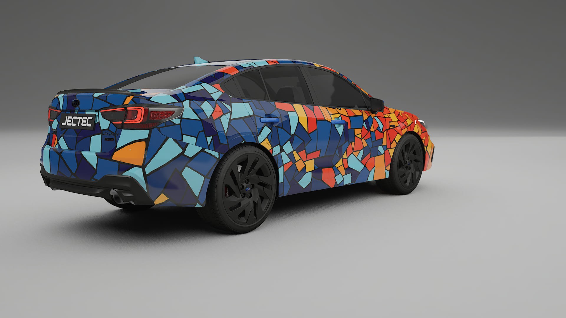 Subaru Legacy BW BARCELONA – Design-Wrap PPF-Kit aus bedruckbarer Polyurethanfolie