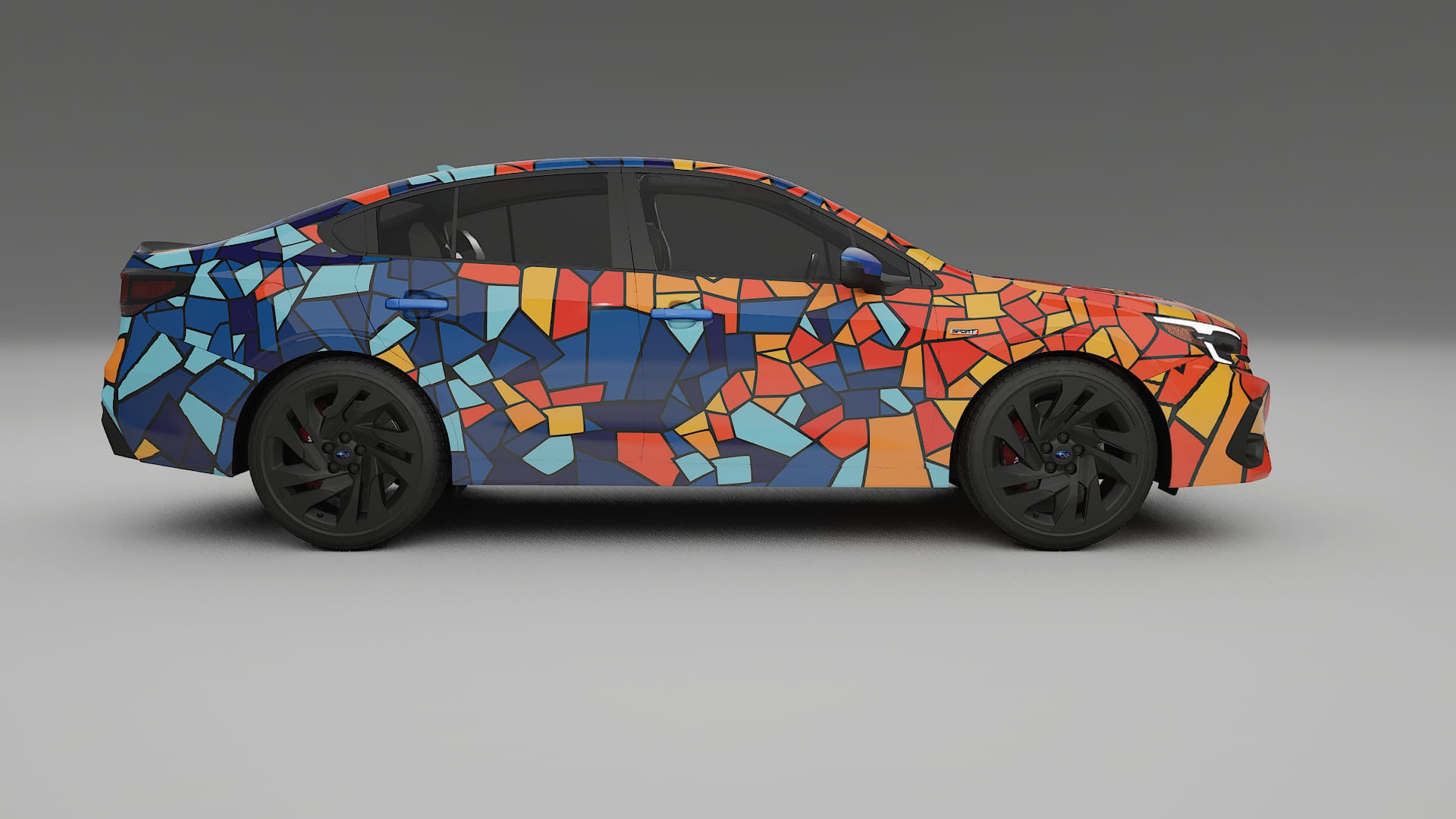 Subaru Legacy BW BARCELONA – Design-Wrap PPF-Kit aus bedruckbarer Polyurethanfolie