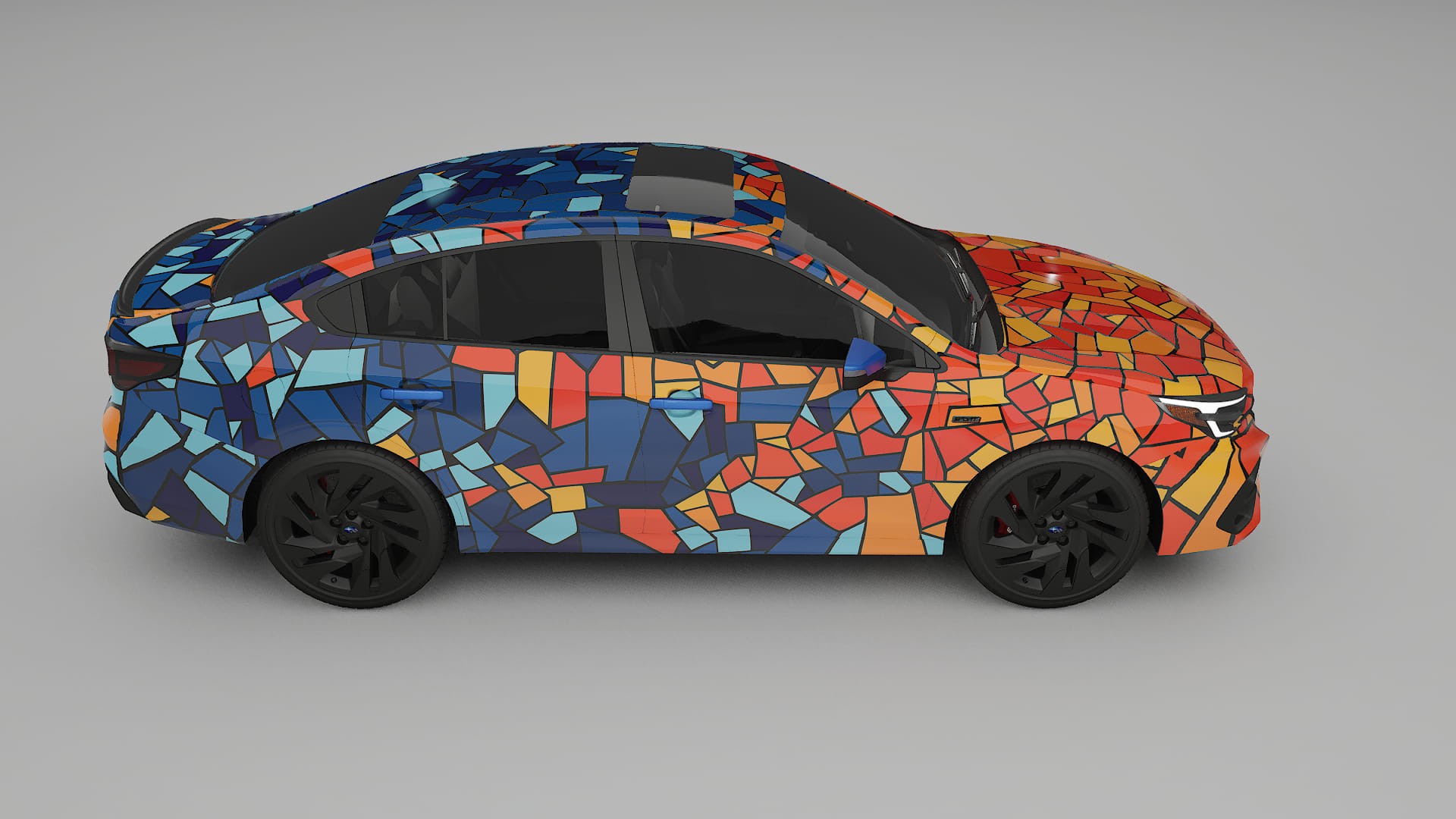 Subaru Legacy BW BARCELONA – Design-Wrap PPF-Kit aus bedruckbarer Polyurethanfolie