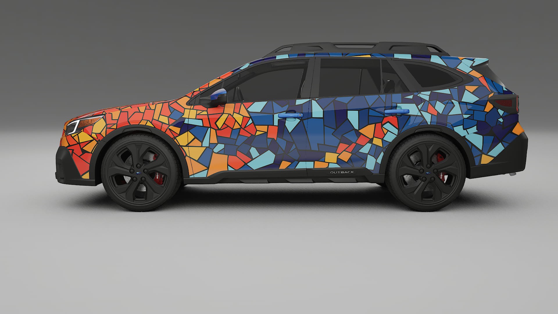 Subaru Outback VI BS facelift LCI BARCELONA – Design-Wrap PPF-Kit aus bedruckbarer Polyurethanfolie