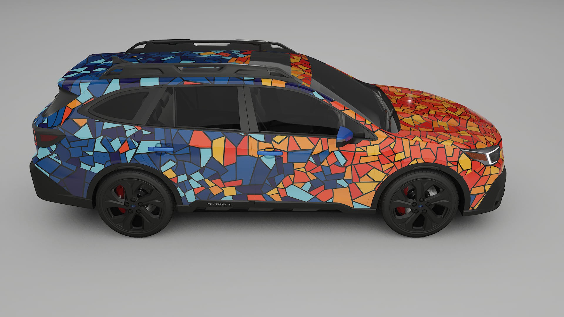 Subaru Outback VI BS facelift LCI BARCELONA – Design-Wrap PPF-Kit aus bedruckbarer Polyurethanfolie