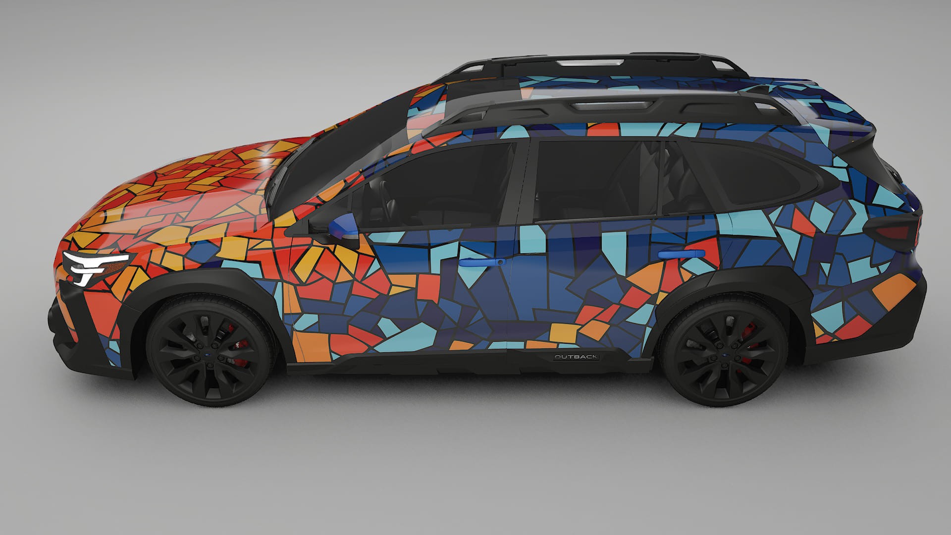 Subaru Outback VI BS prefacelift pre-LCI BARCELONA – Design-Wrap PPF-Kit aus bedruckbarer Polyurethanfolie