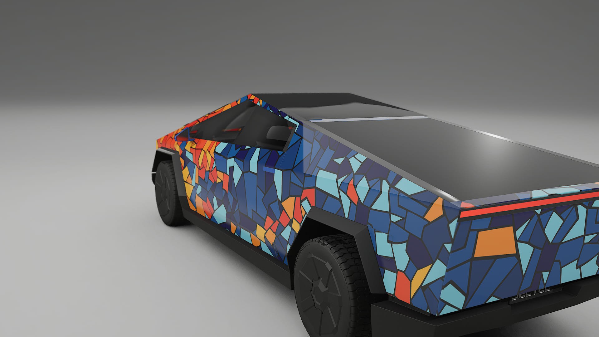 Tesla Cybertruck BARCELONA – Design-Wrap PPF-Kit aus bedruckbarer Polyurethanfolie