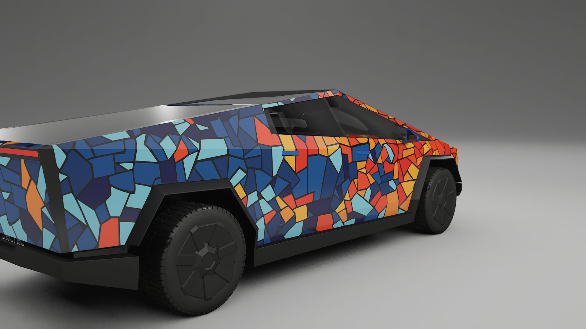 Tesla Cybertruck BARCELONA – Design-Wrap PPF-Kit aus bedruckbarer Polyurethanfolie