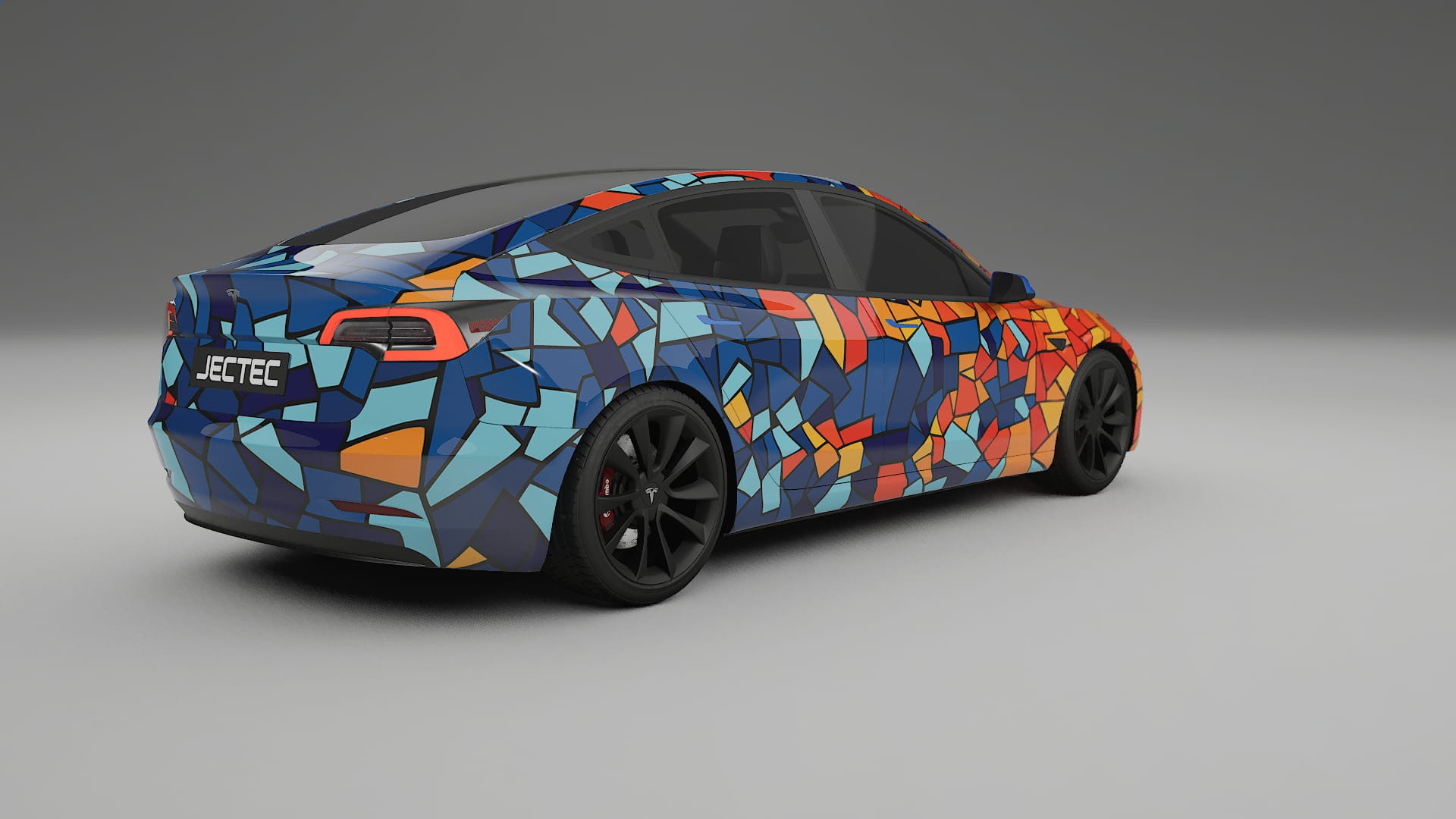 Tesla Model 3 BARCELONA – Design-Wrap PPF-Kit aus bedruckbarer Polyurethanfolie