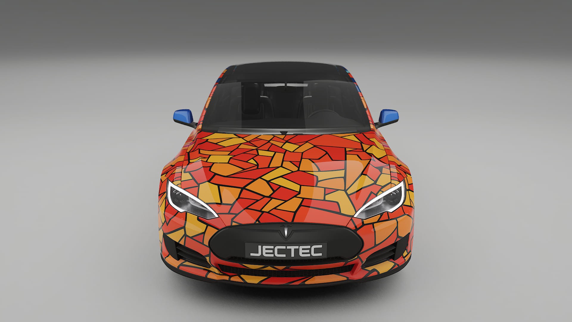 Tesla Model-S BARCELONA – Design-Wrap PPF-Kit aus bedruckbarer Polyurethanfolie